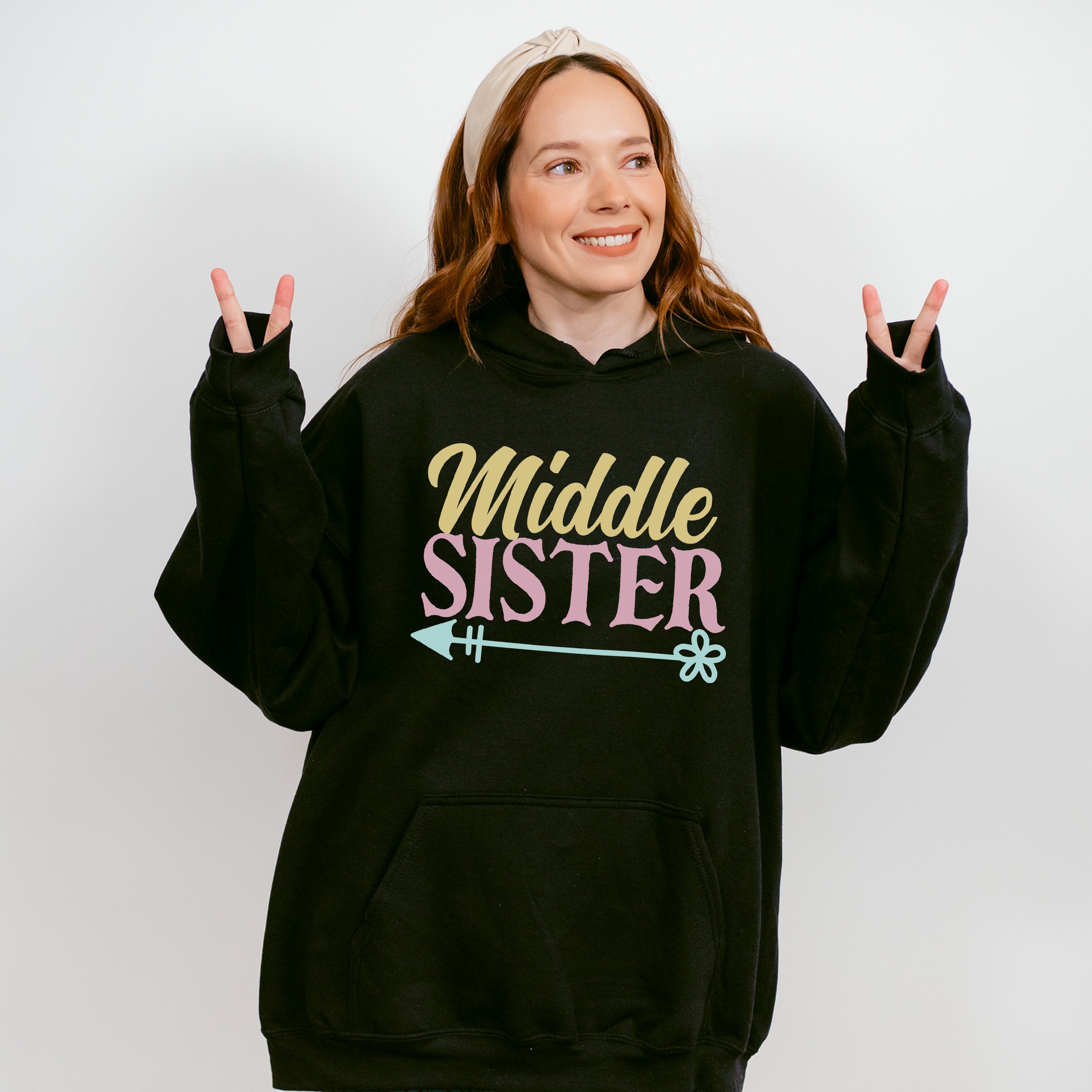 Middle Sister Colorful Design - Sister Unisex Crewneck T-Shirt Sweatshirt Hoodie