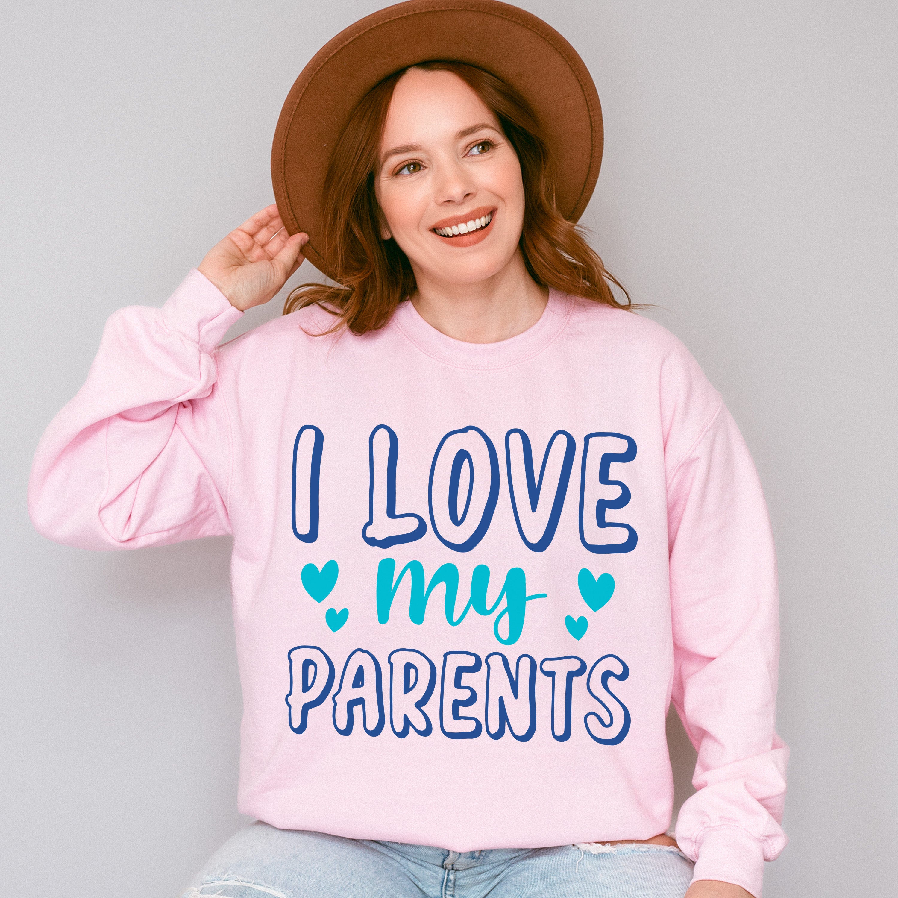 I Love My Parents - Parents Unisex Crewneck T-Shirt Sweatshirt Hoodie