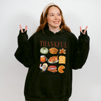 Thankful Thanksgiving Doodles Design - Thanksgiving Theme Unisex Crewneck T-Shirt Sweatshirt Hoodie