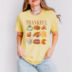 Thankful Thanksgiving Doodles Design - Thanksgiving Theme Unisex Crewneck T-Shirt Sweatshirt Hoodie