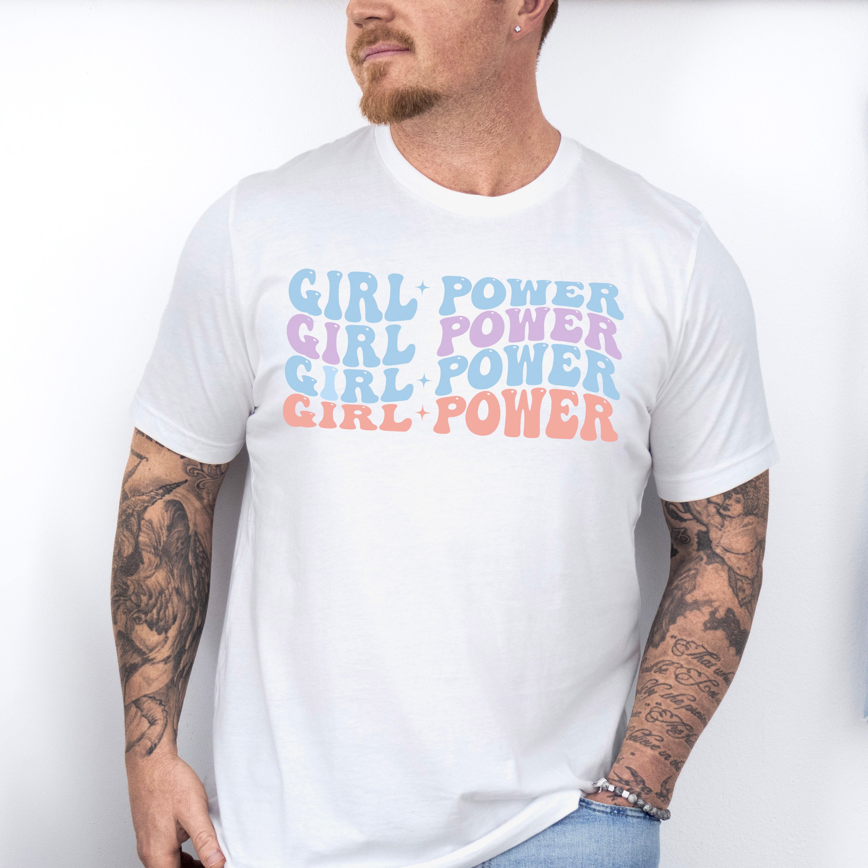 Girl Power Design - Kids Unisex Crewneck T-Shirt Sweatshirt Hoodie