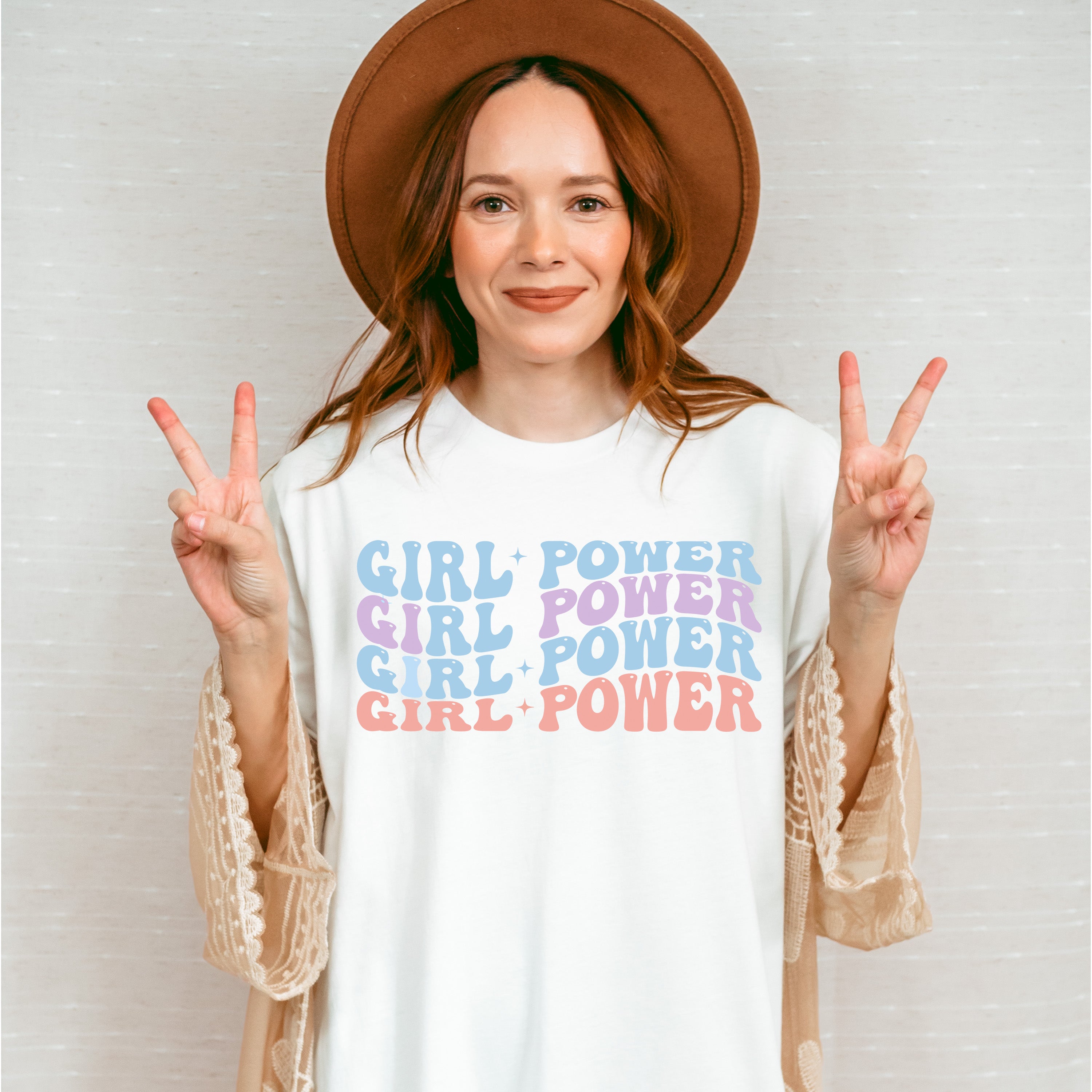 Girl Power Design - Kids Unisex Crewneck T-Shirt Sweatshirt Hoodie