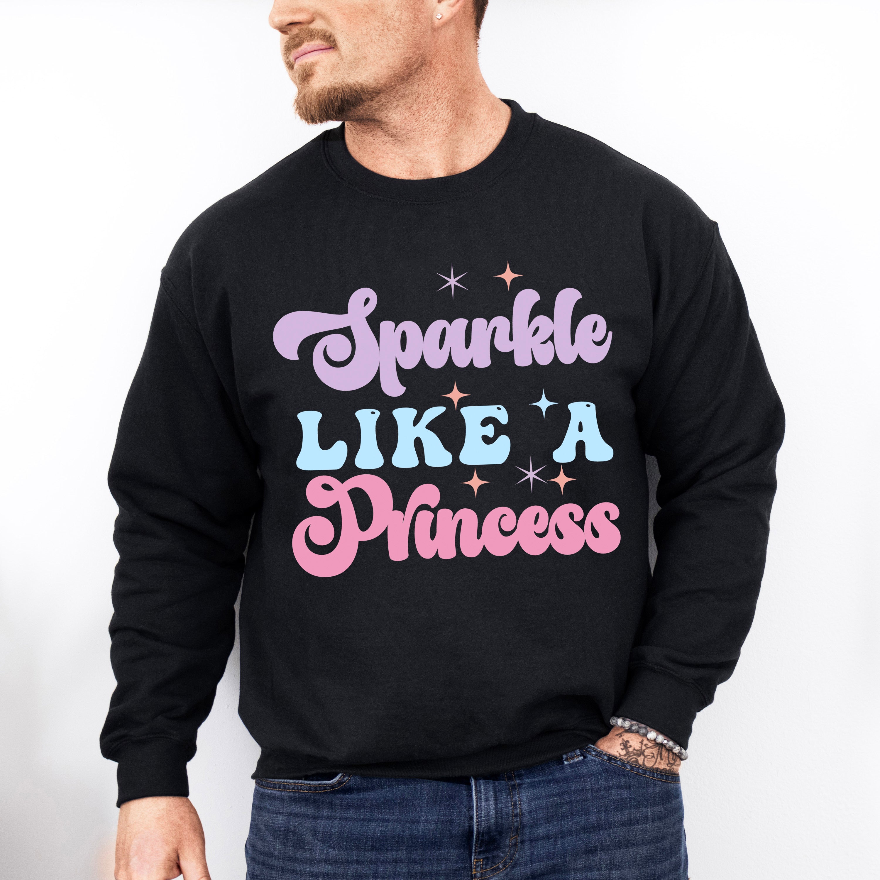 Sparkle Like A Princess - Kids Unisex Crewneck T-Shirt Sweatshirt Hoodie