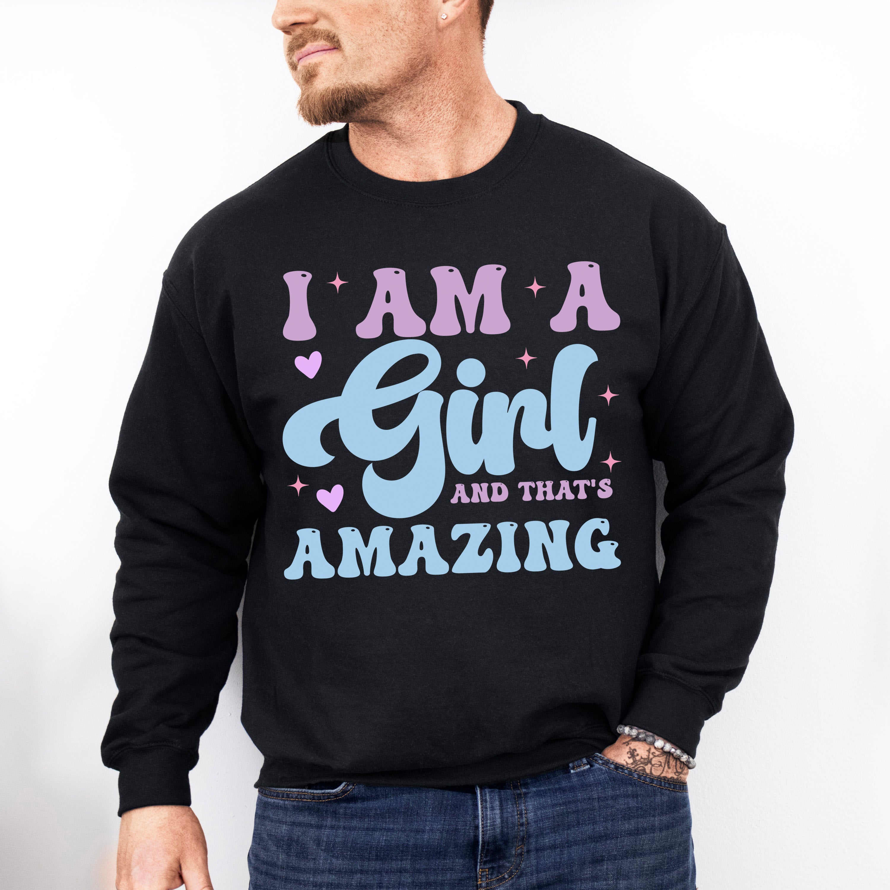 I Am A Girl  - Kids Unisex Crewneck T-Shirt Sweatshirt Hoodie