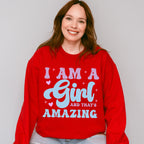 I Am A Girl  - Kids Unisex Crewneck T-Shirt Sweatshirt Hoodie