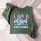 I Am A Girl  - Kids Unisex Crewneck T-Shirt Sweatshirt Hoodie