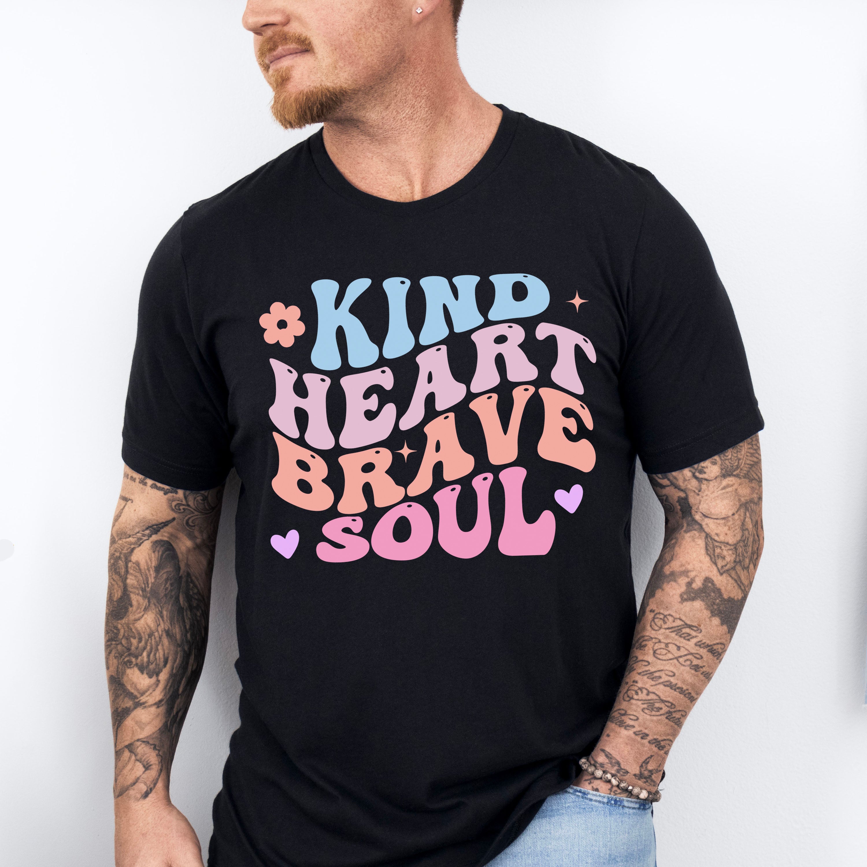 Kind Heart Brave Soul - Kids Unisex Crewneck T-Shirt Sweatshirt Hoodie