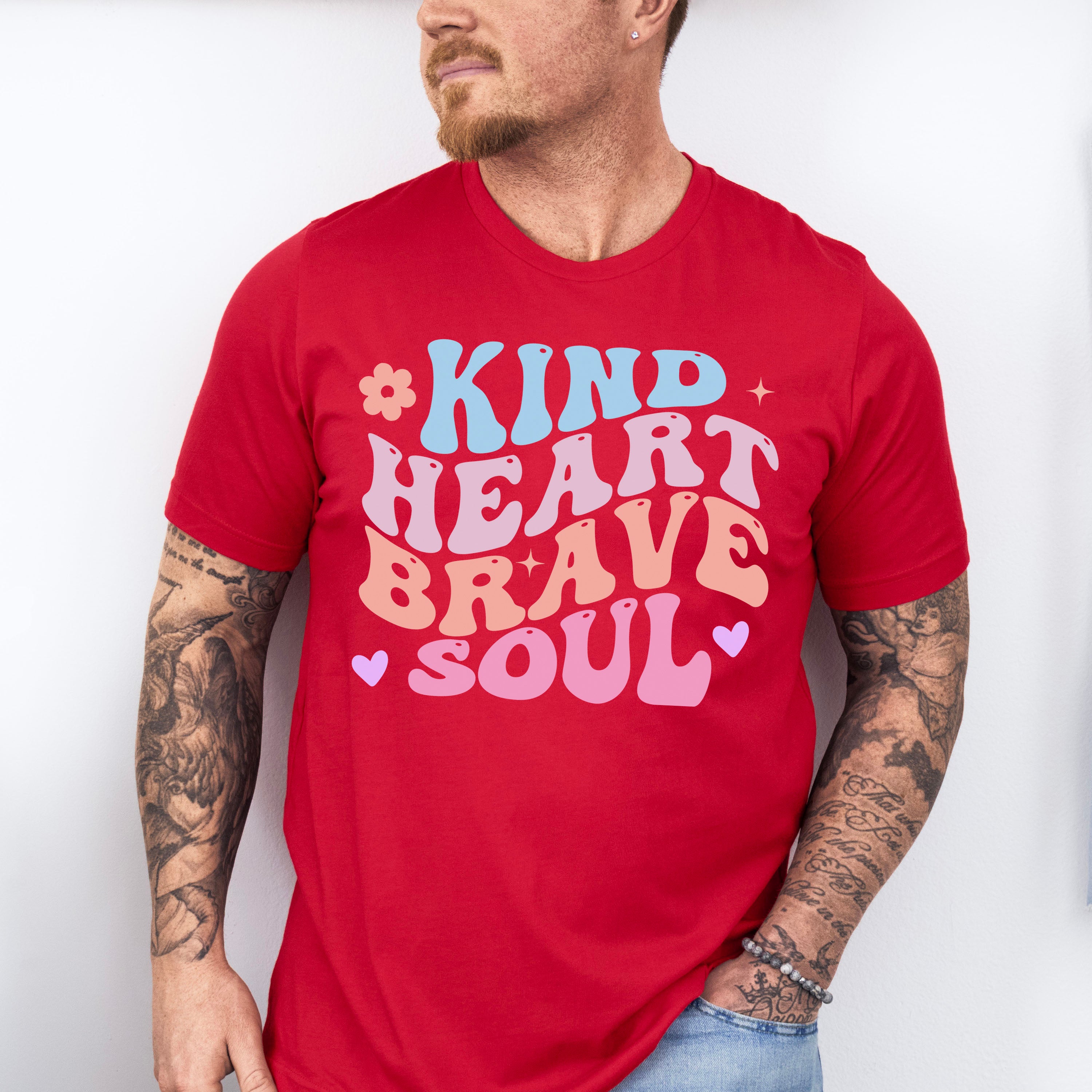 Kind Heart Brave Soul - Kids Unisex Crewneck T-Shirt Sweatshirt Hoodie