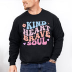 Kind Heart Brave Soul - Kids Unisex Crewneck T-Shirt Sweatshirt Hoodie