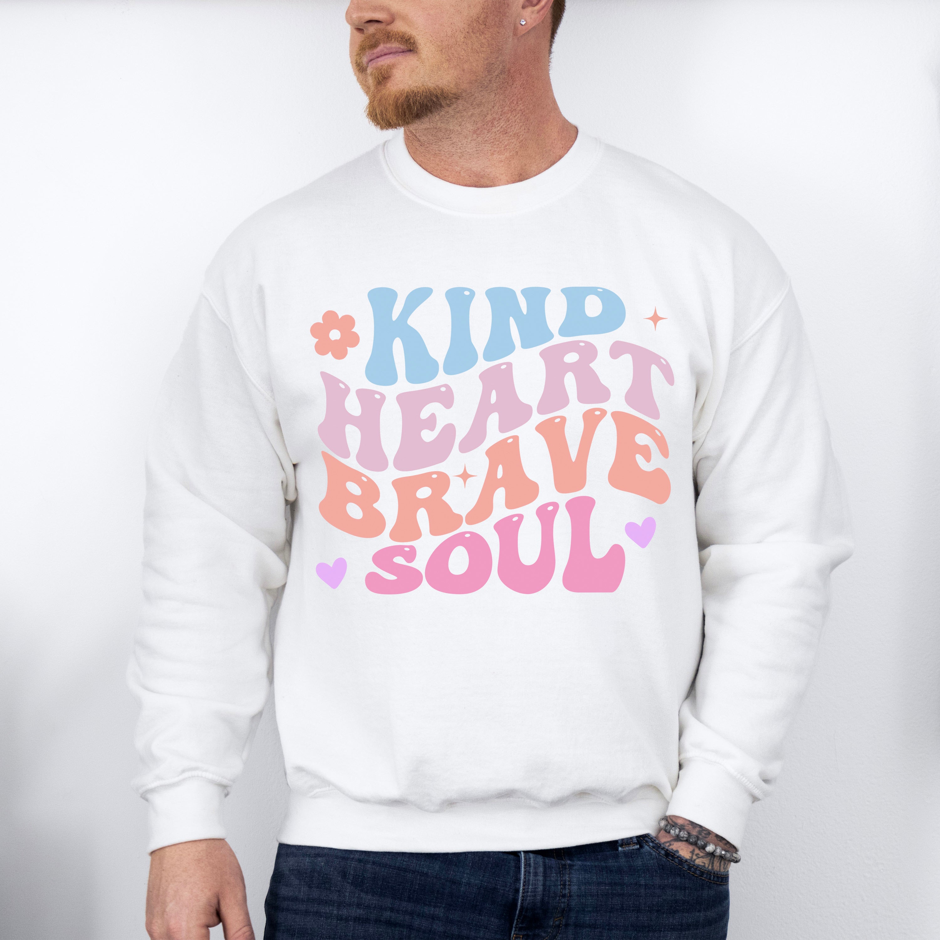Kind Heart Brave Soul - Kids Unisex Crewneck T-Shirt Sweatshirt Hoodie