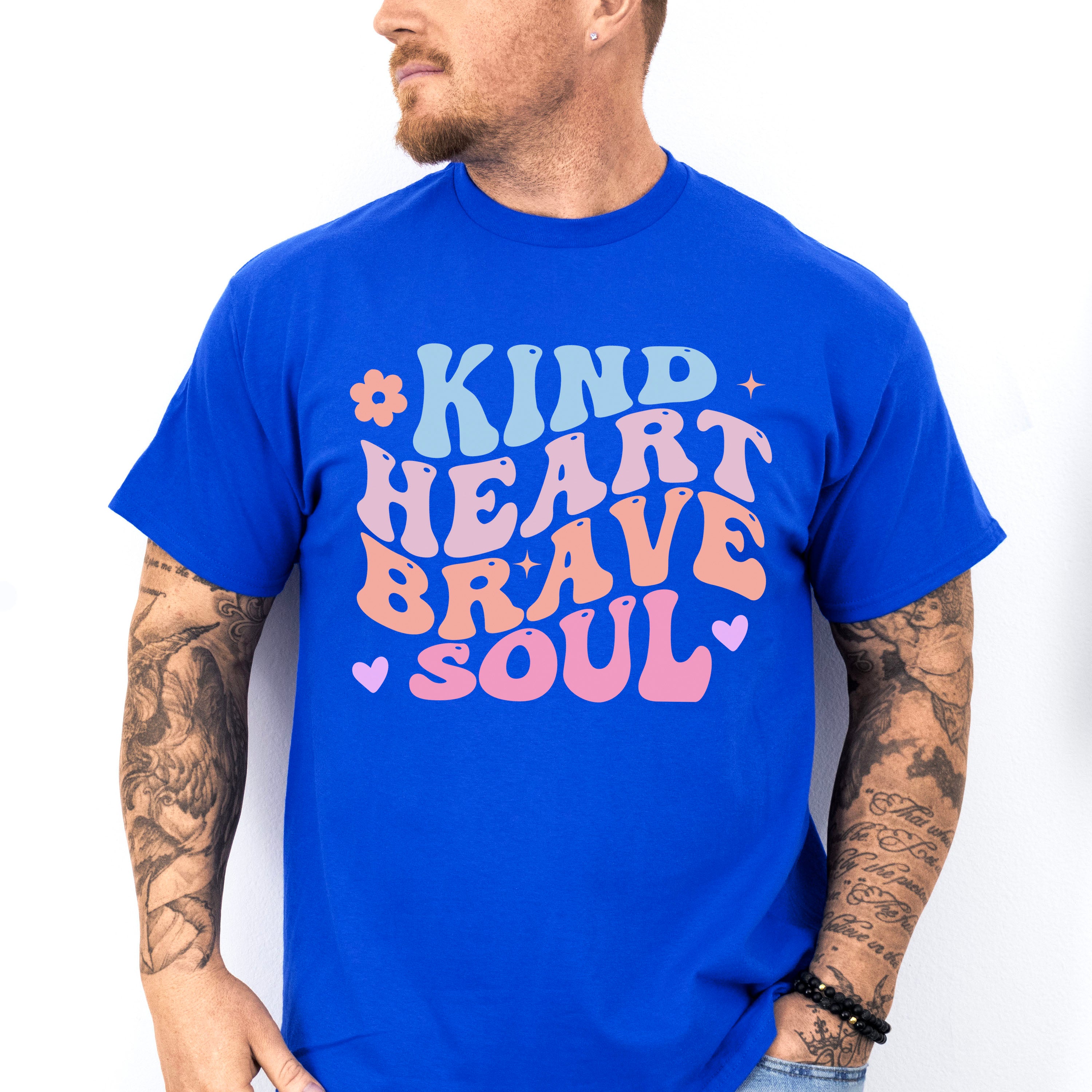 Kind Heart Brave Soul - Kids Unisex Crewneck T-Shirt Sweatshirt Hoodie