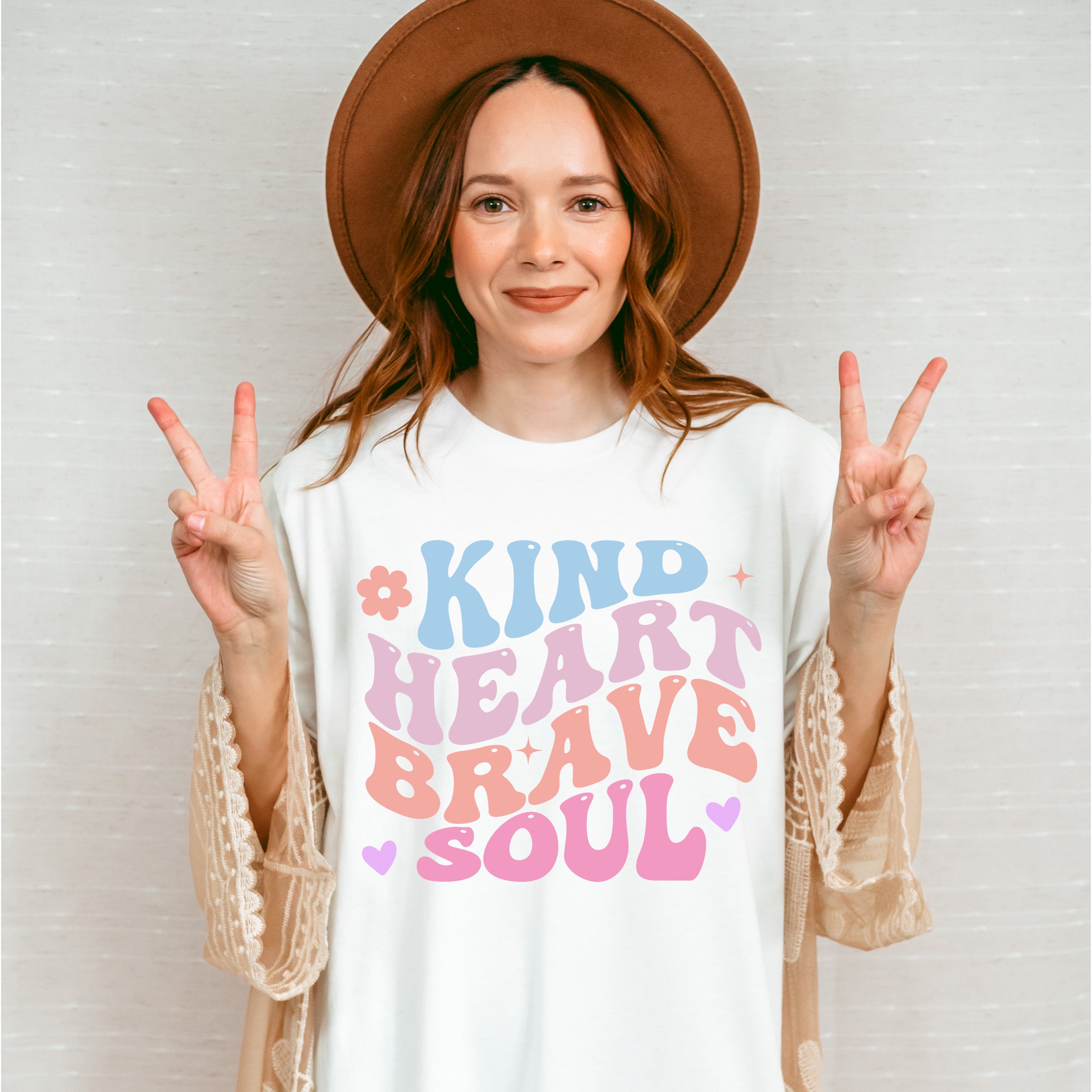 Kind Heart Brave Soul - Kids Unisex Crewneck T-Shirt Sweatshirt Hoodie