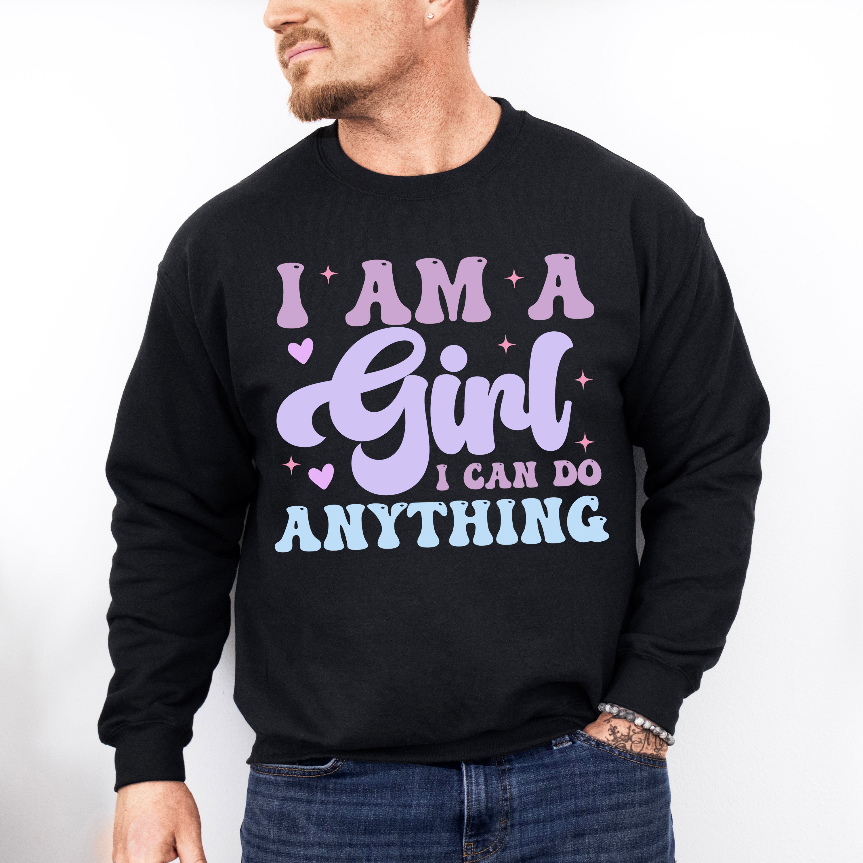 Girls Can Do Anything - Kids Unisex Crewneck T-Shirt Sweatshirt Hoodie