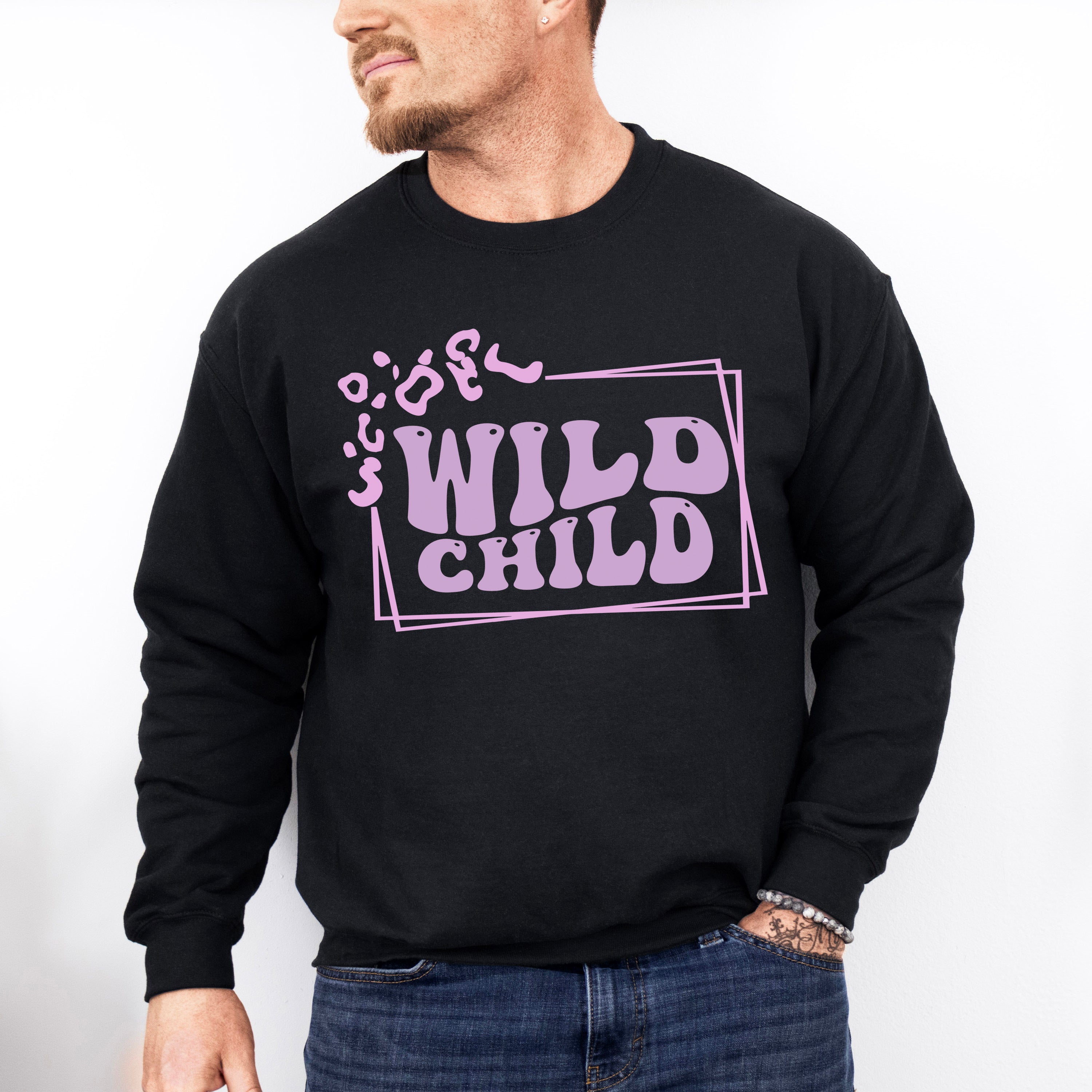 Wild Child - Kids Unisex Crewneck T-Shirt Sweatshirt Hoodie
