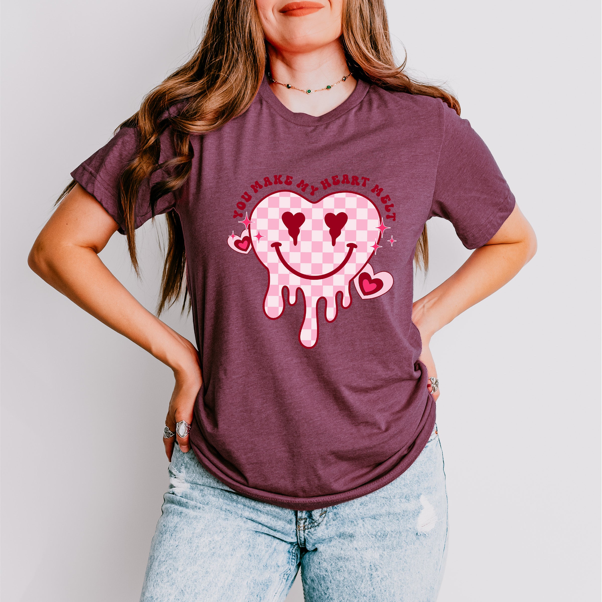 You Make My Heart Melt - Valentines Theme Unisex Crewneck T-Shirt Sweatshirt Hoodie