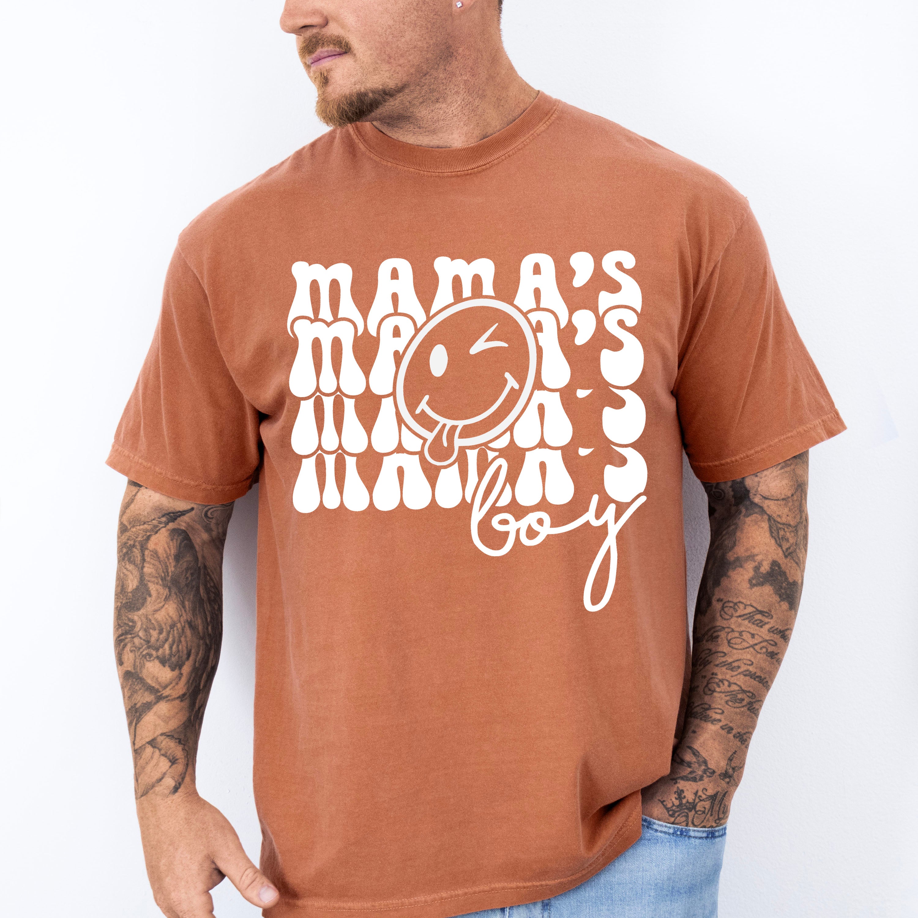 Mama&#39;s Boy Smiley - Kids Unisex Crewneck T-Shirt Sweatshirt Hoodie