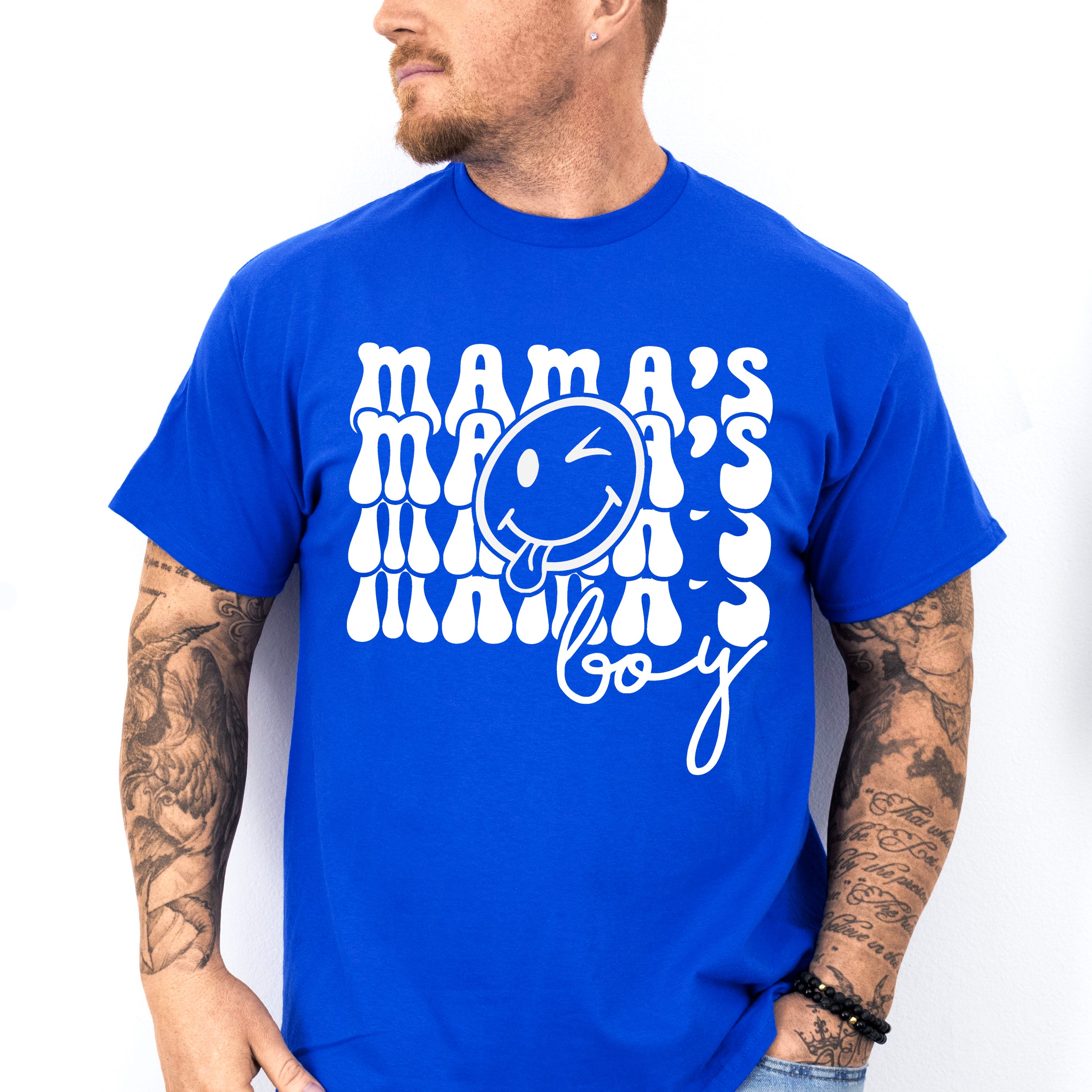 Mama&#39;s Boy Smiley - Kids Unisex Crewneck T-Shirt Sweatshirt Hoodie