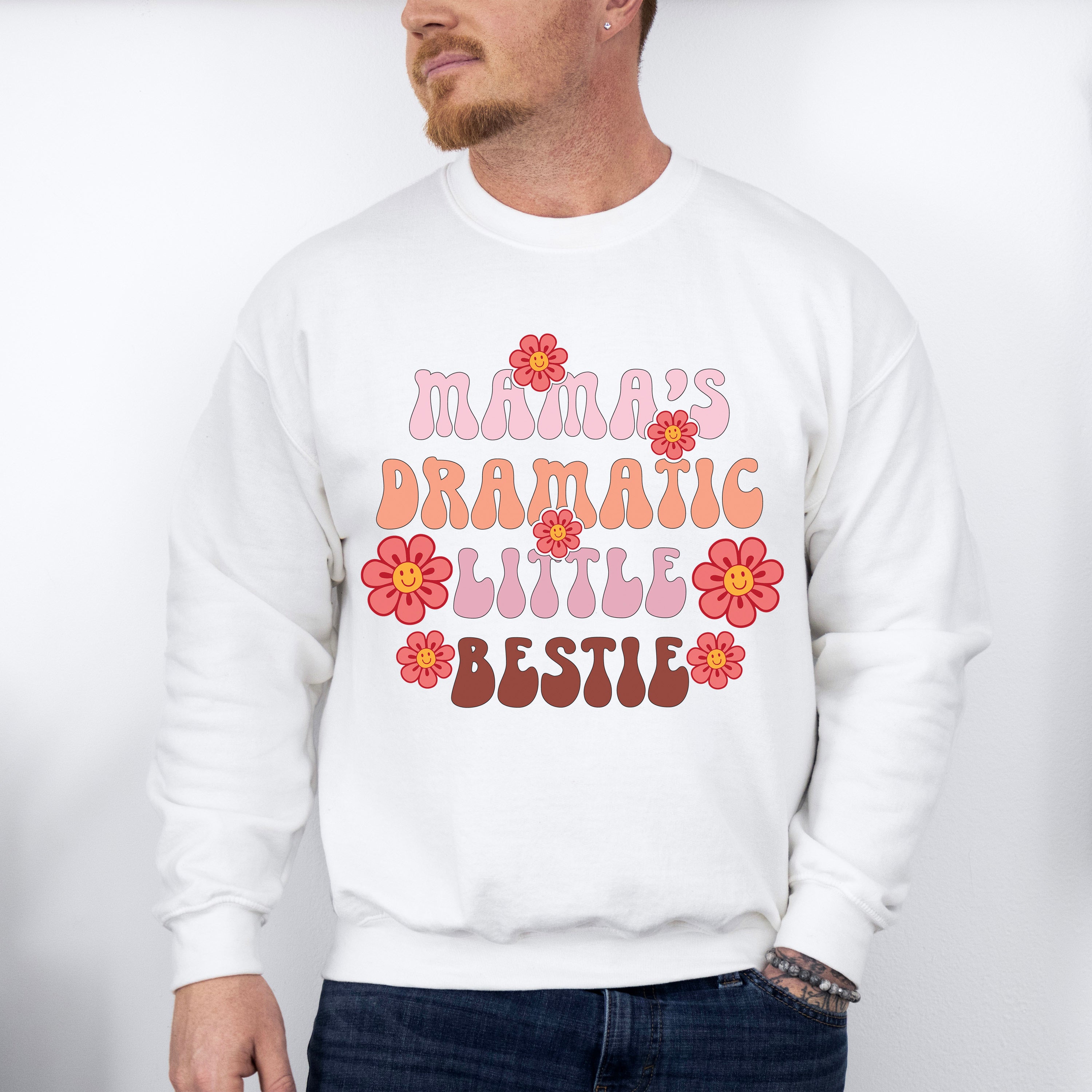 Mama's Dramatic Little Bestie - Kids Unisex Crewneck T-Shirt Sweatshirt Hoodie