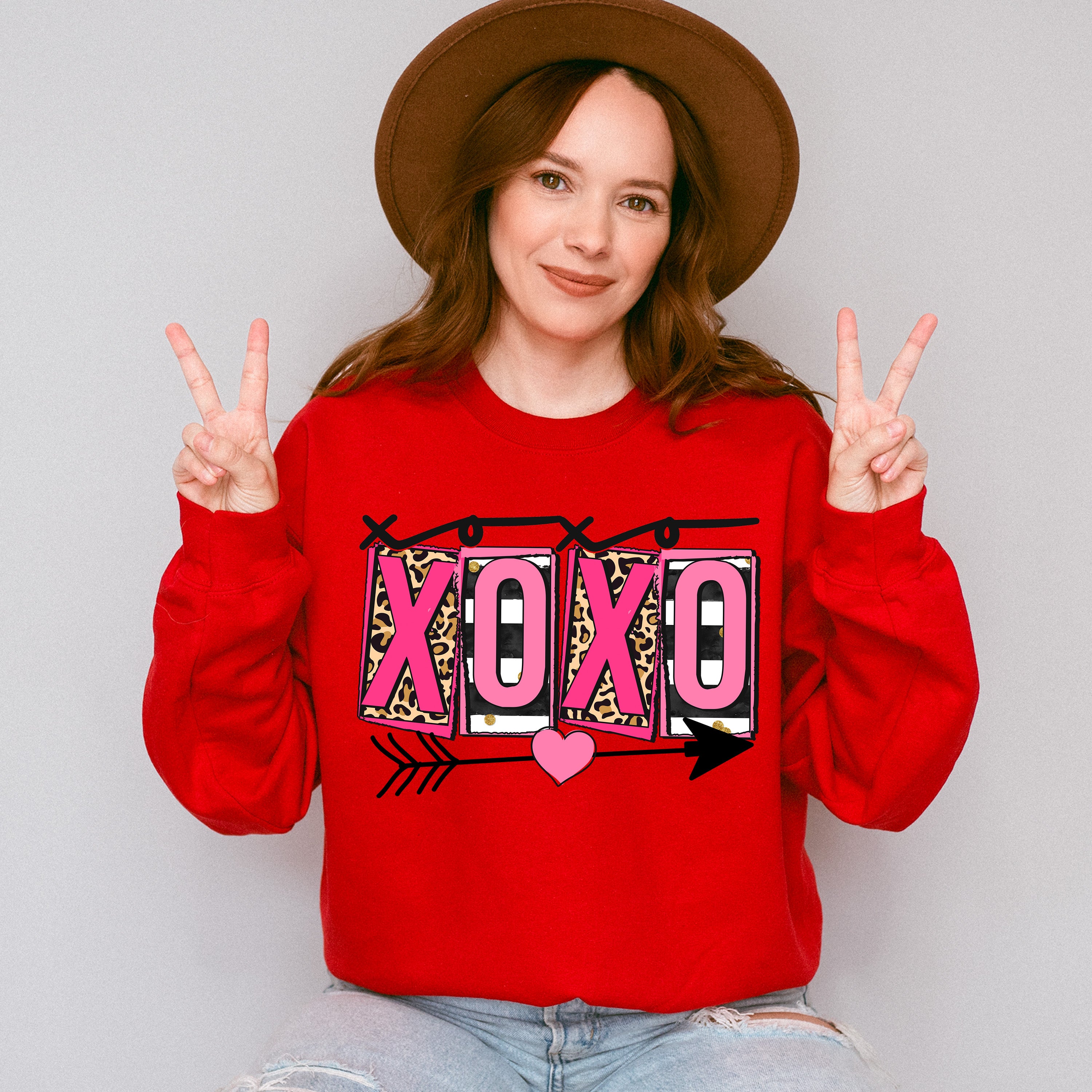 XOXO Cuties Valentines Design - Valentines Theme Unisex Crewneck T-Shirt Sweatshirt Hoodie