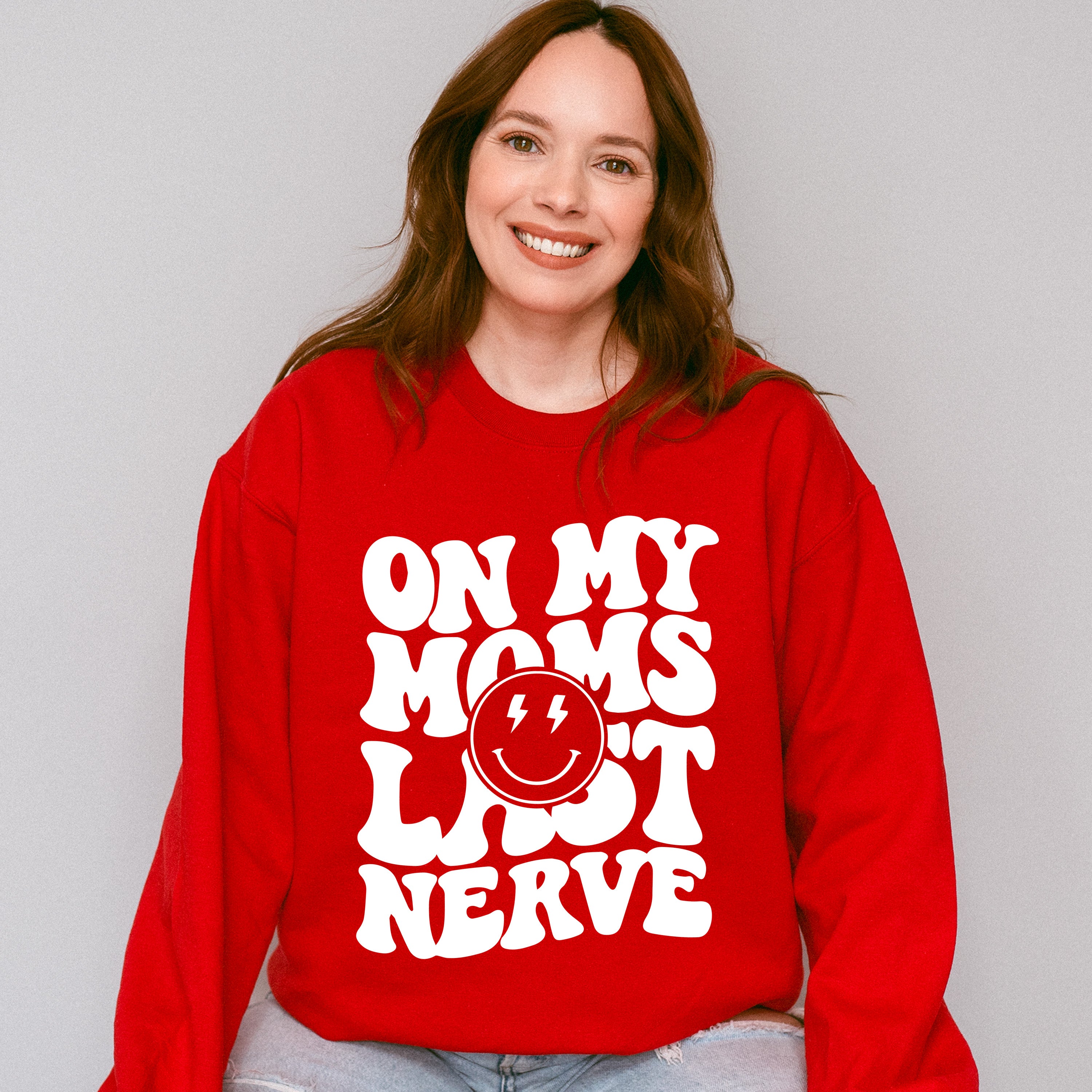 On My Moms Last Nerve - Kids Unisex Crewneck T-Shirt Sweatshirt Hoodie