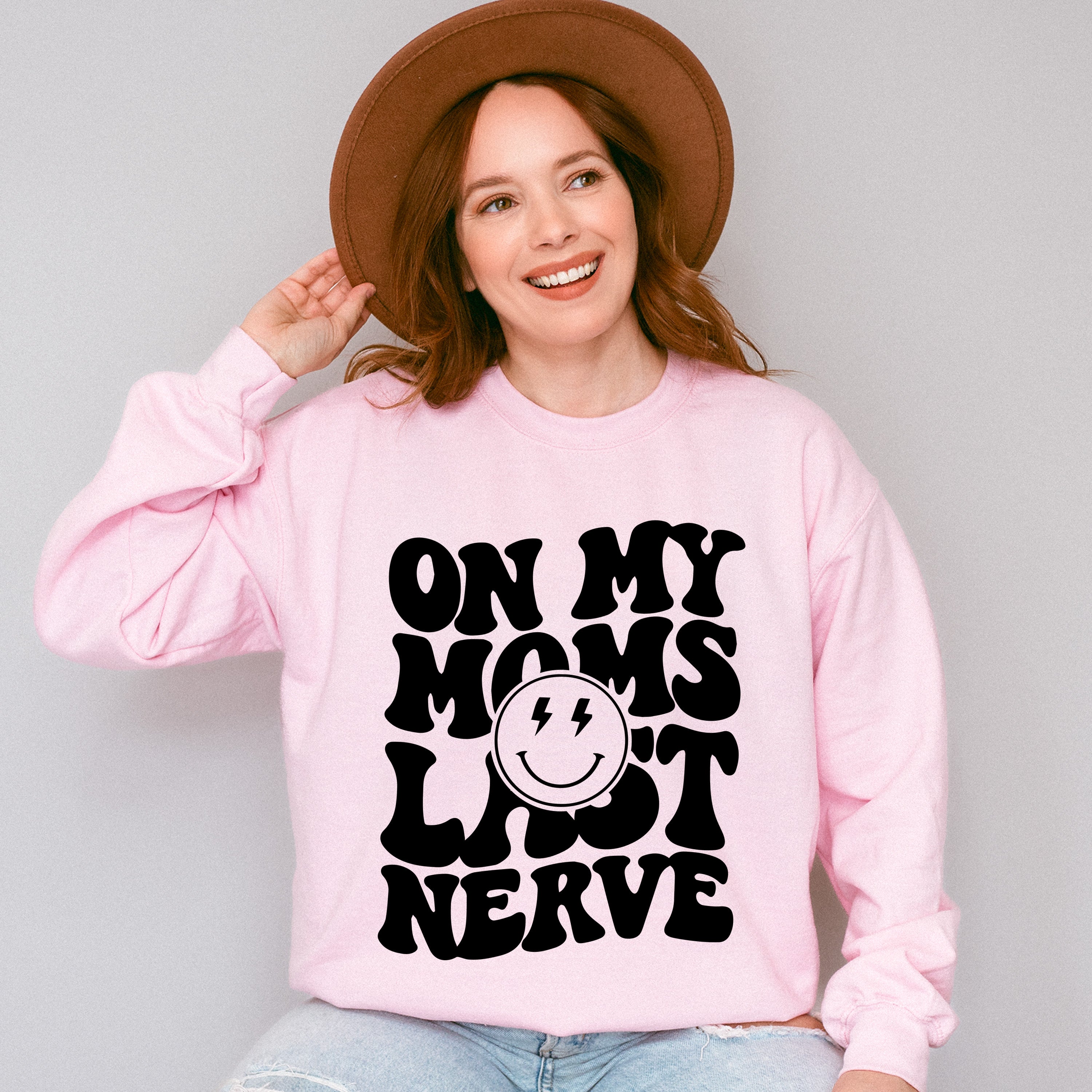 On My Moms Last Nerve - Kids Unisex Crewneck T-Shirt Sweatshirt Hoodie