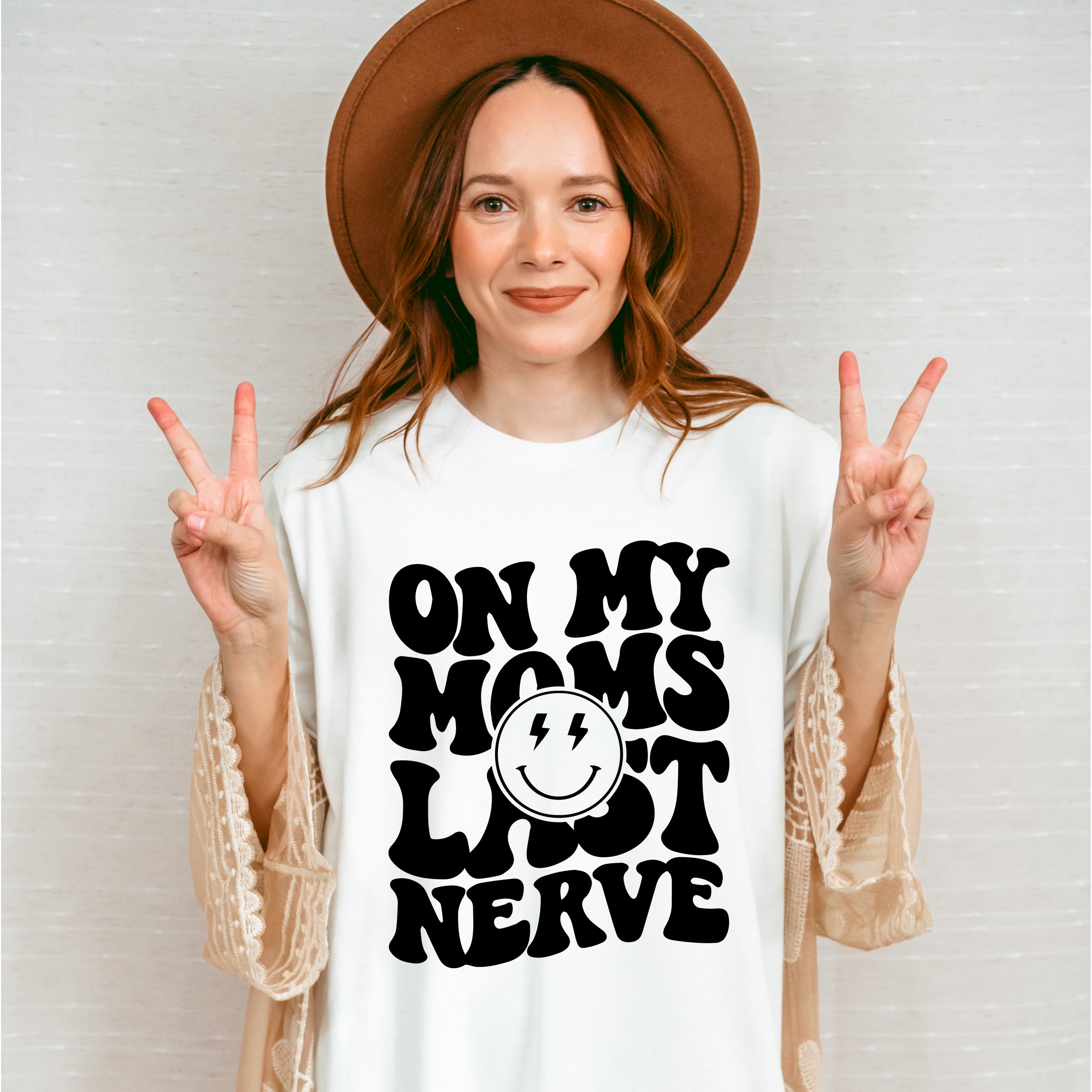 On My Moms Last Nerve - Kids Unisex Crewneck T-Shirt Sweatshirt Hoodie