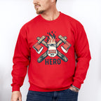 Love My Hero - Firefighter Unisex Crewneck T-Shirt Sweatshirt Hoodie