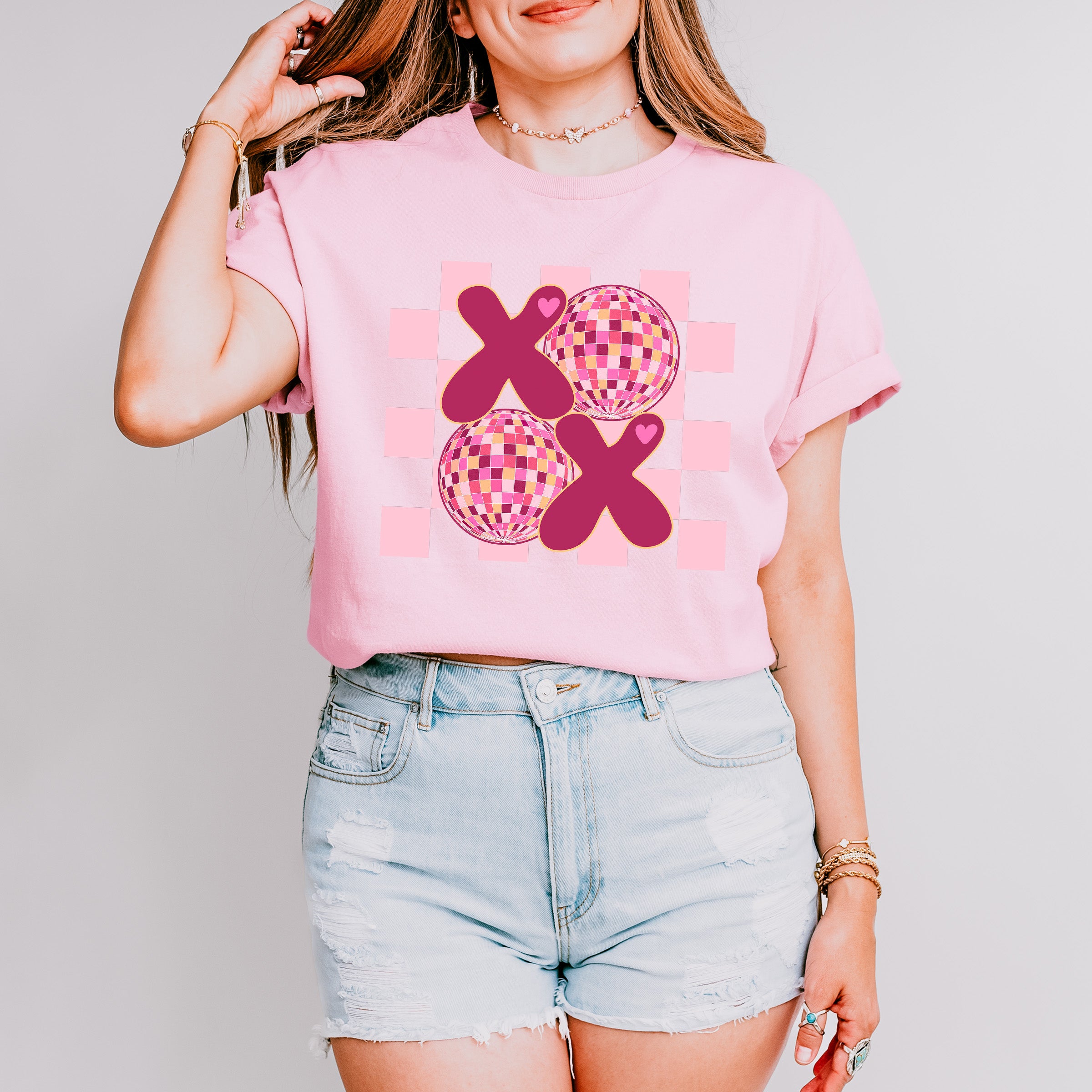 XOXO Valentines Design - Valentines Theme Unisex Crewneck T-Shirt Sweatshirt Hoodie