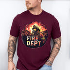 Fire Dept Circle Design - Firefighter Unisex Crewneck T-Shirt Sweatshirt Hoodie