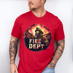 Fire Dept Circle Design - Firefighter Unisex Crewneck T-Shirt Sweatshirt Hoodie