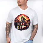 Fire Dept Circle Design - Firefighter Unisex Crewneck T-Shirt Sweatshirt Hoodie