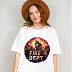 Fire Dept Circle Design - Firefighter Unisex Crewneck T-Shirt Sweatshirt Hoodie