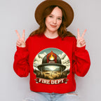 Fire Dept Design - Firefighter Unisex Crewneck T-Shirt Sweatshirt Hoodie