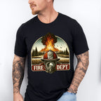 Fire Dept Helmet - Firefighter Unisex Crewneck T-Shirt Sweatshirt Hoodie