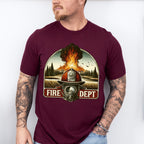 Fire Dept Helmet - Firefighter Unisex Crewneck T-Shirt Sweatshirt Hoodie