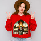 Fire Dept Helmet - Firefighter Unisex Crewneck T-Shirt Sweatshirt Hoodie