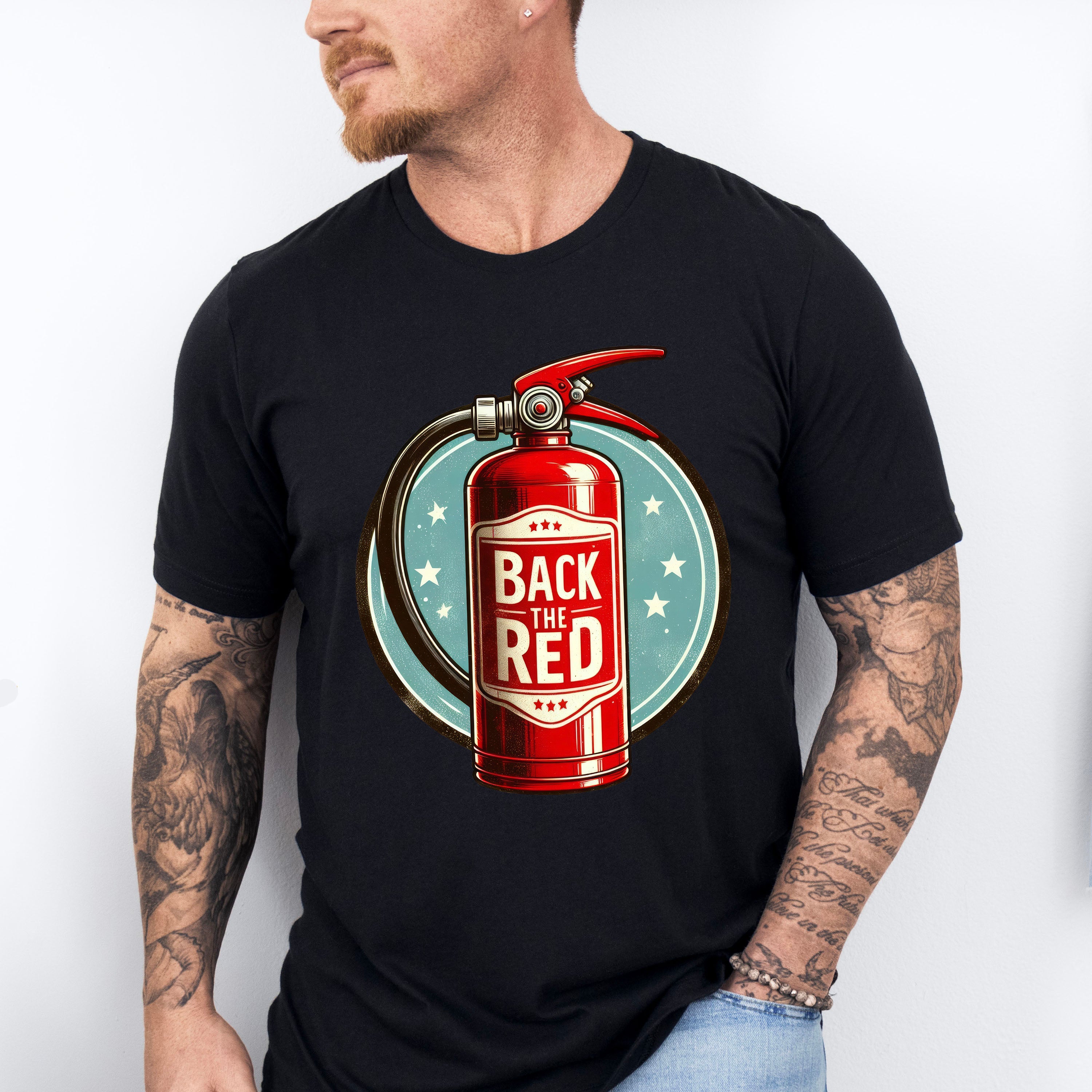 Back The Red - Firefighter Unisex Crewneck T-Shirt Sweatshirt Hoodie