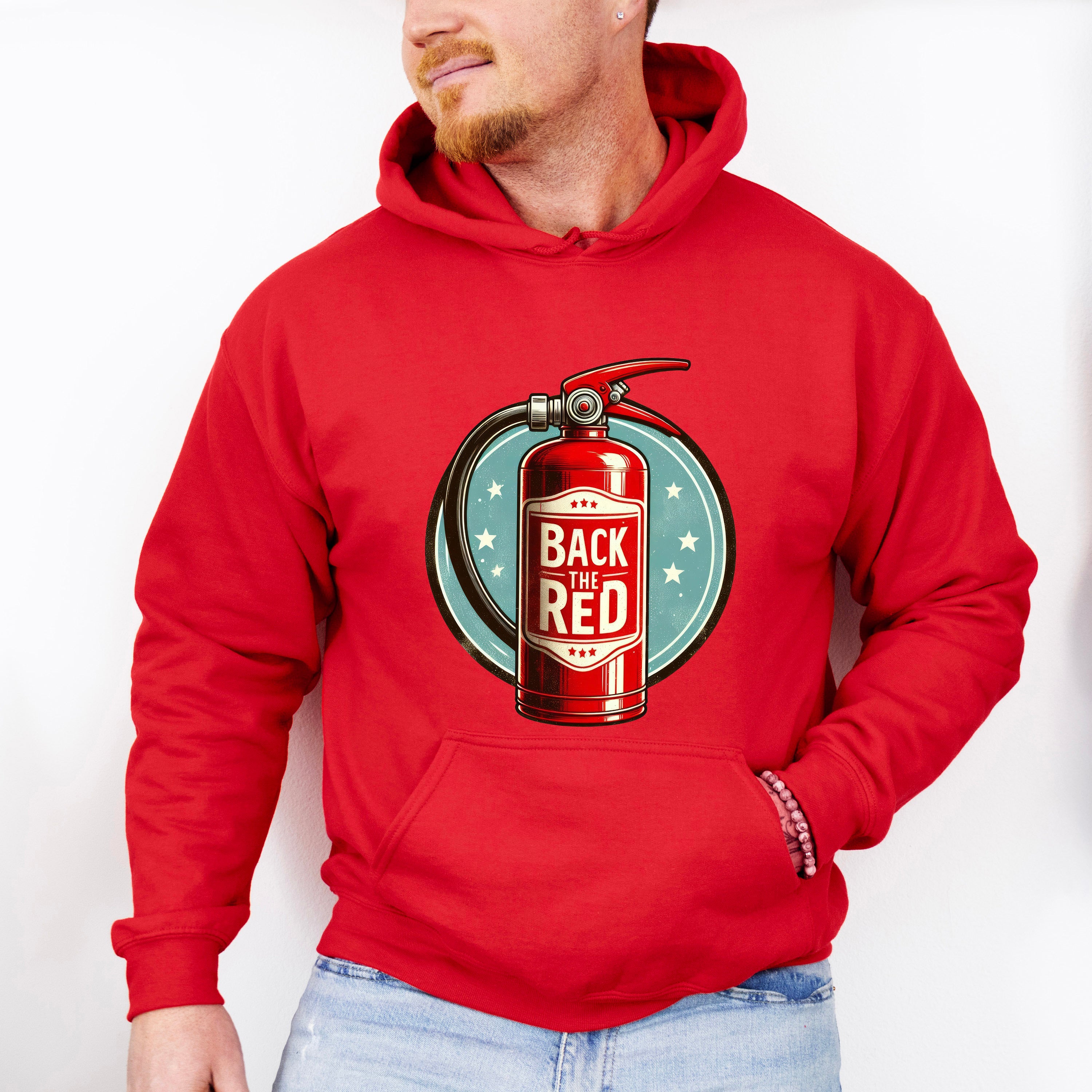 Back The Red - Firefighter Unisex Crewneck T-Shirt Sweatshirt Hoodie