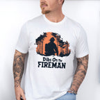 Dibs On The Fireman Silhouette Design - Firefighter Unisex Crewneck T-Shirt Sweatshirt Hoodie
