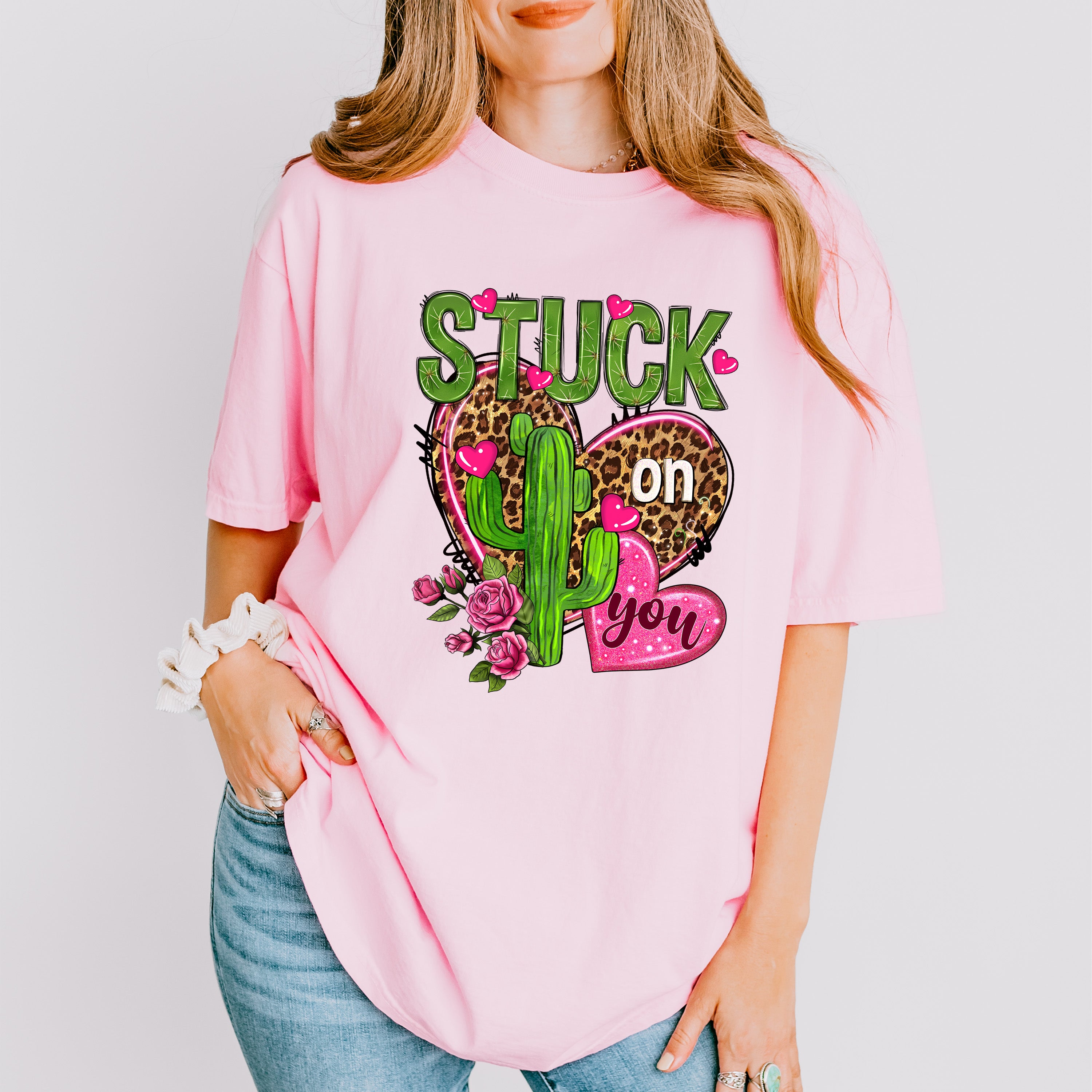 Stuck On You - Valentines Theme Unisex Crewneck T-Shirt Sweatshirt Hoodie