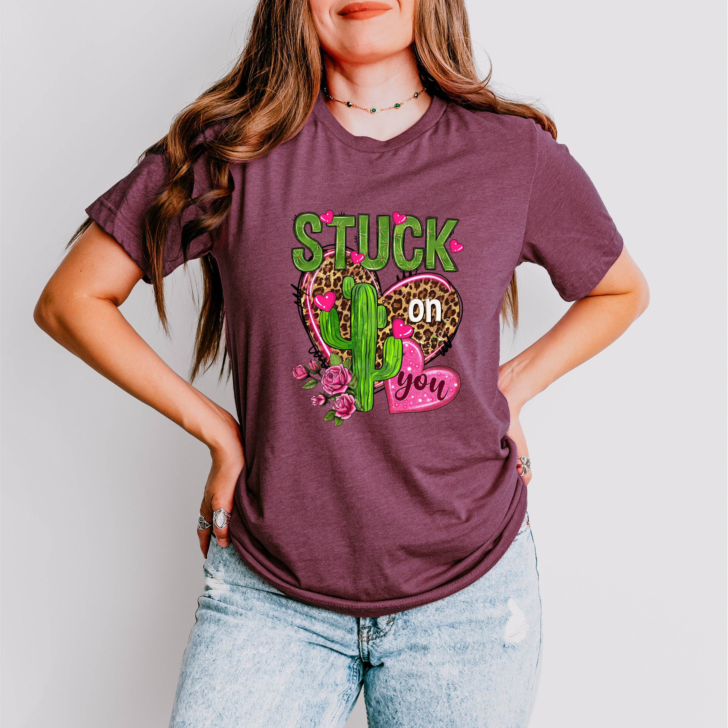Stuck On You - Valentines Theme Unisex Crewneck T-Shirt Sweatshirt Hoodie