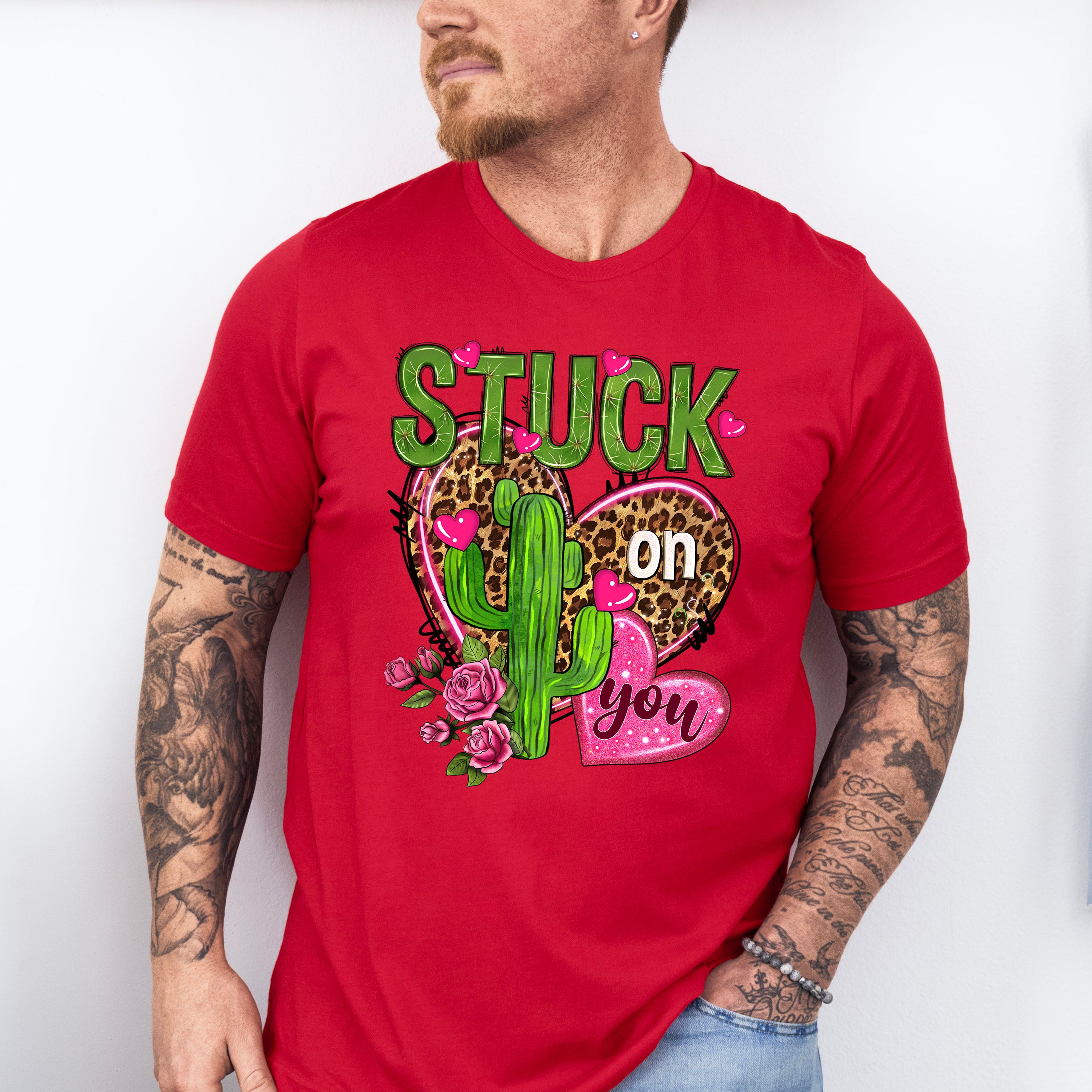 Stuck On You - Valentines Theme Unisex Crewneck T-Shirt Sweatshirt Hoodie