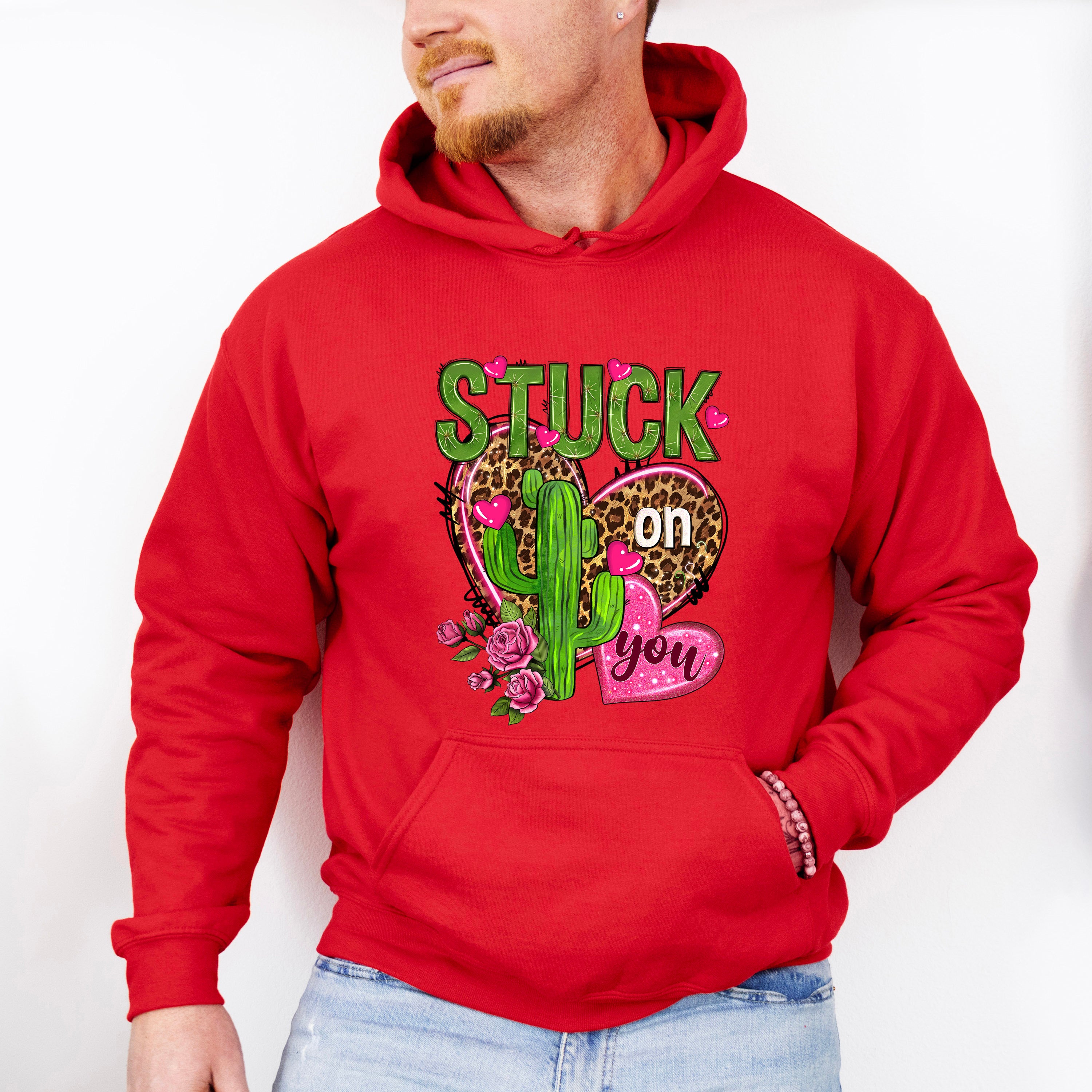 Stuck On You - Valentines Theme Unisex Crewneck T-Shirt Sweatshirt Hoodie