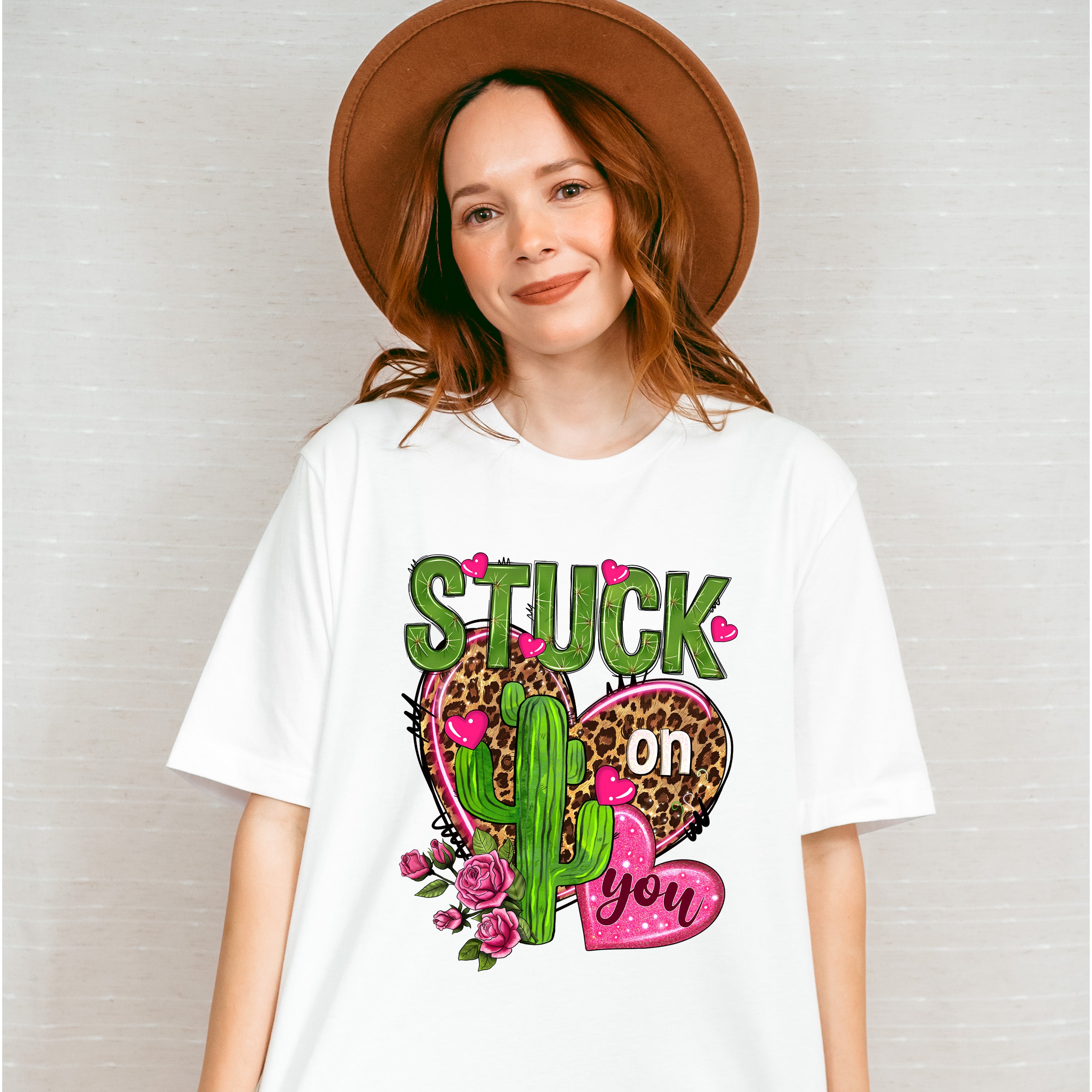 Stuck On You - Valentines Theme Unisex Crewneck T-Shirt Sweatshirt Hoodie