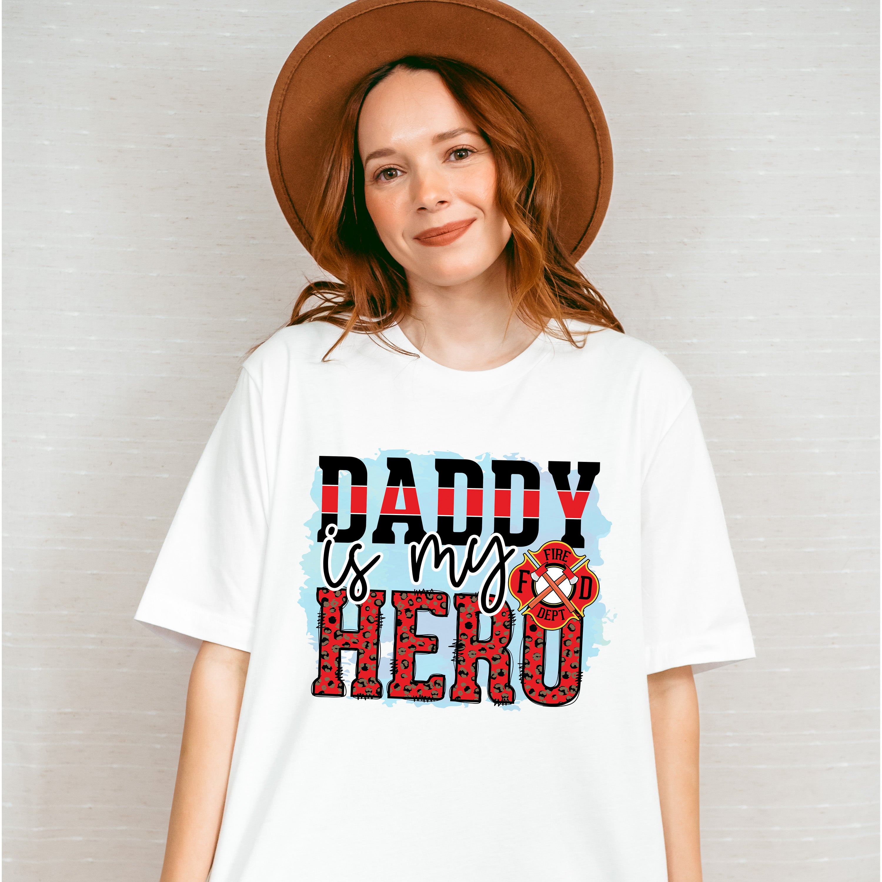 Daddy Is My Hero - Firefighter Unisex Crewneck T-Shirt Sweatshirt Hoodie