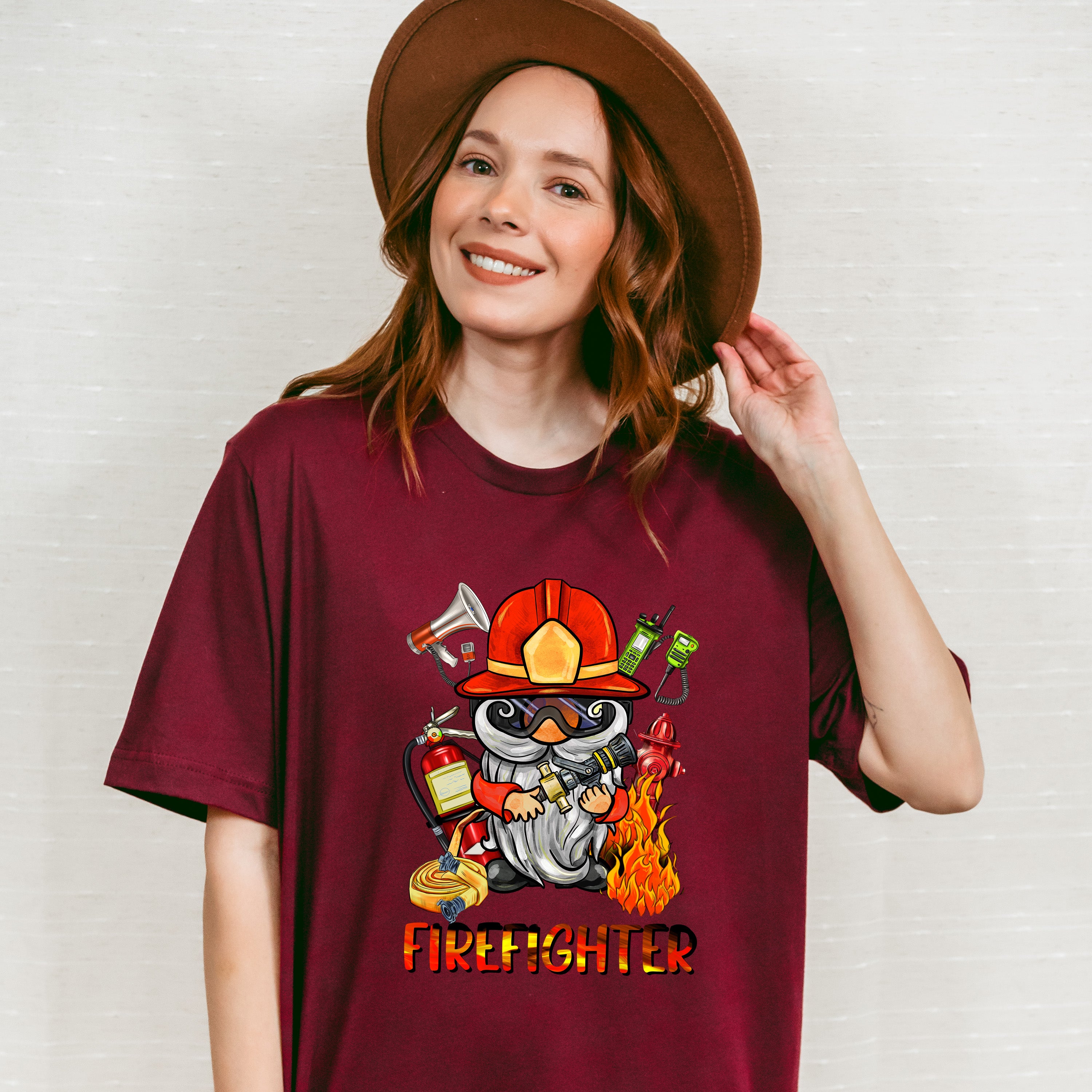Firefighter Gnome - Firefighter Unisex Crewneck T-Shirt Sweatshirt Hoodie