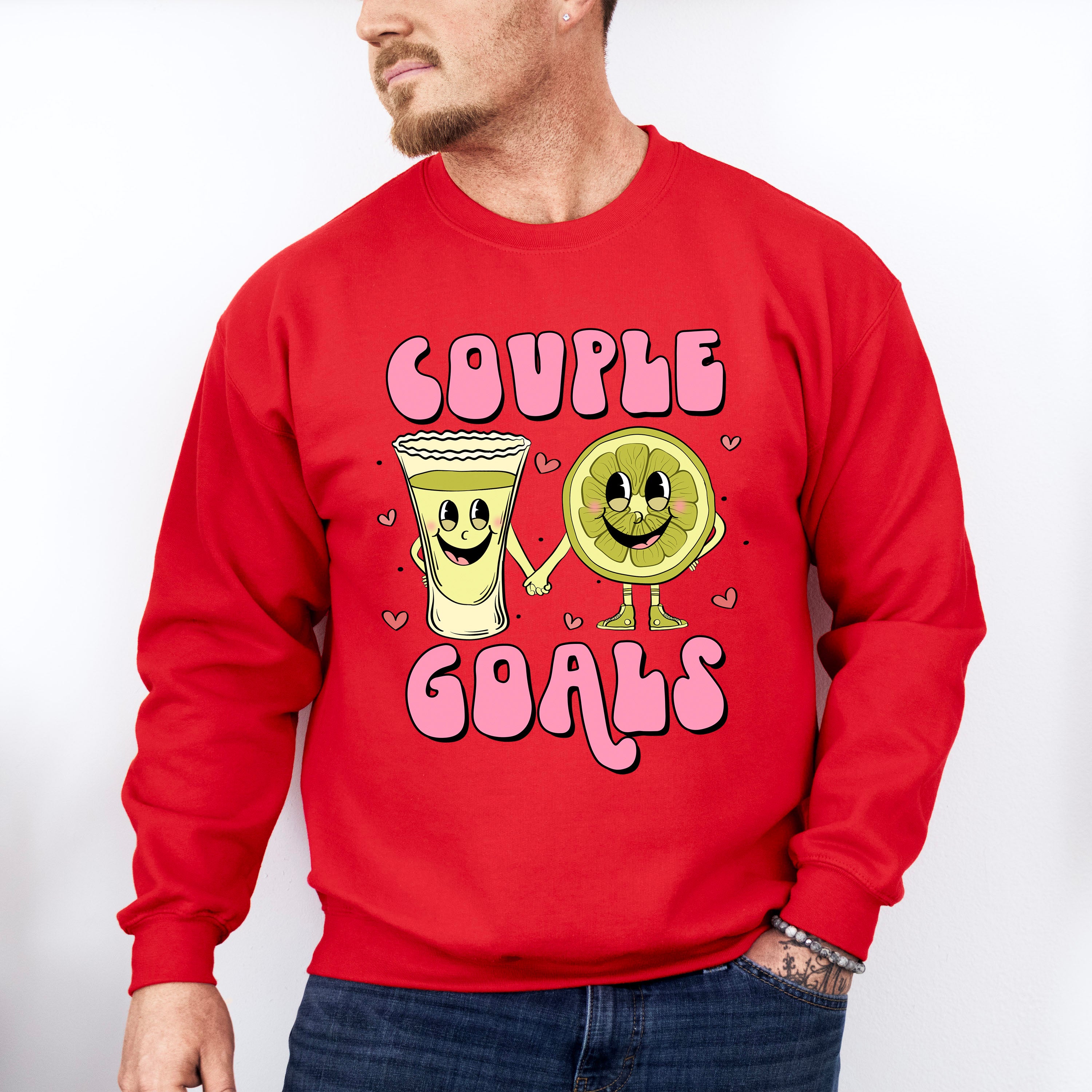 Couple Goals - Valentines Theme Unisex Crewneck T-Shirt Sweatshirt Hoodie