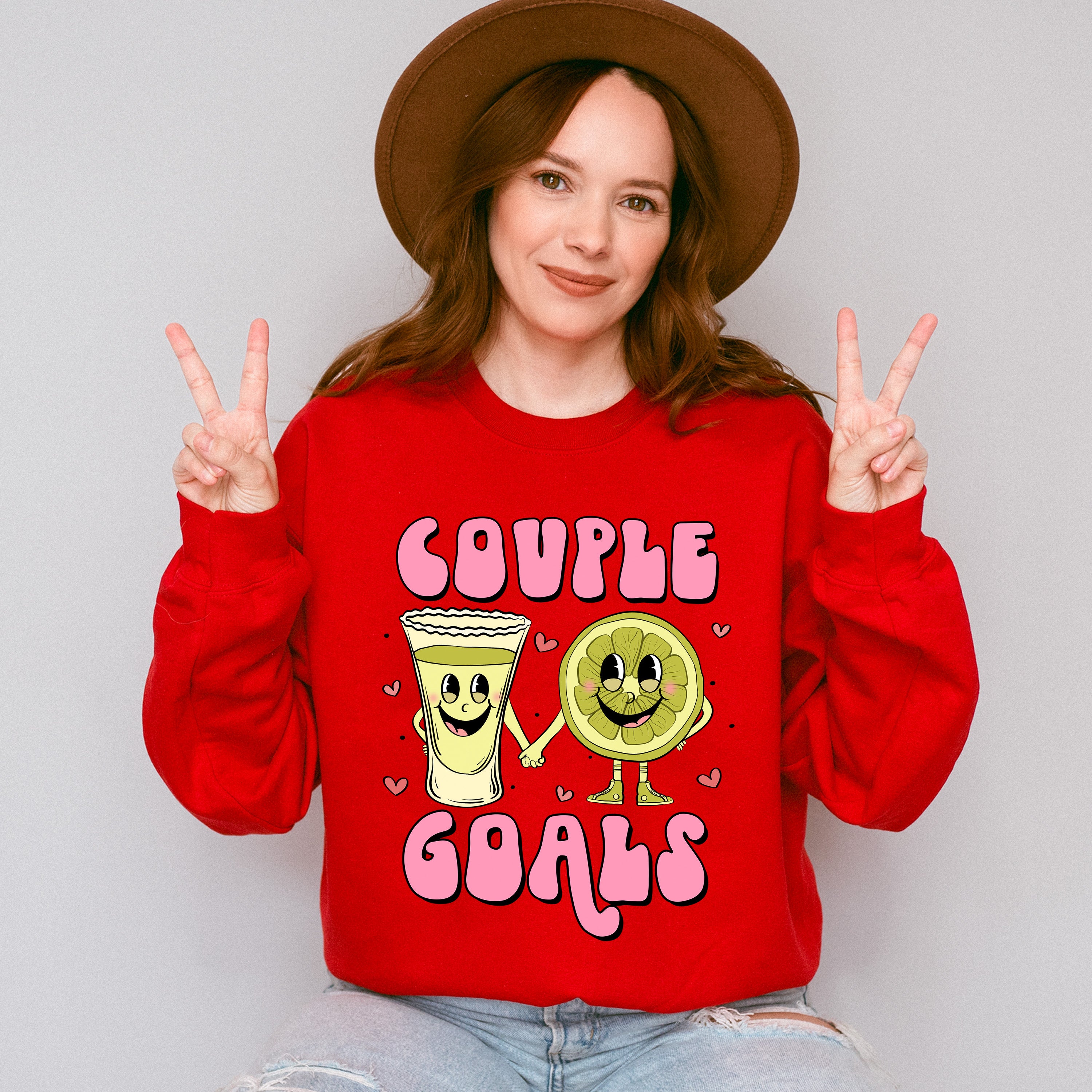Couple Goals - Valentines Theme Unisex Crewneck T-Shirt Sweatshirt Hoodie