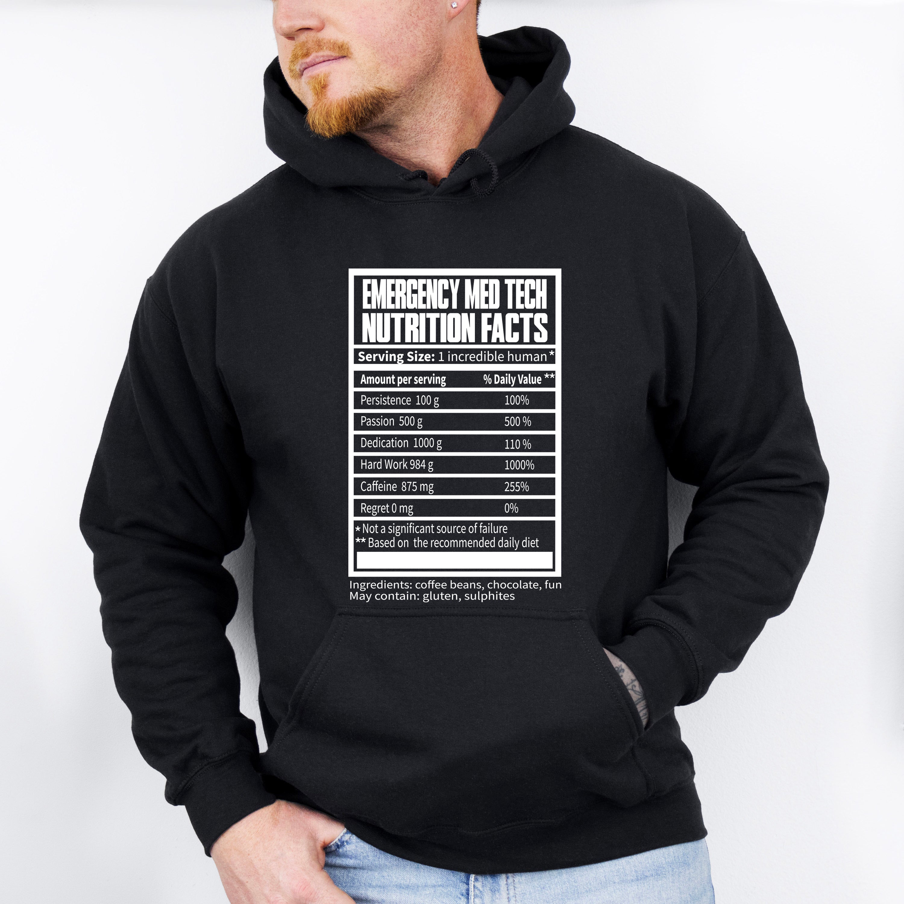 EMT Nutrition Facts - EMT Unisex Crewneck T-Shirt Sweatshirt Hoodie
