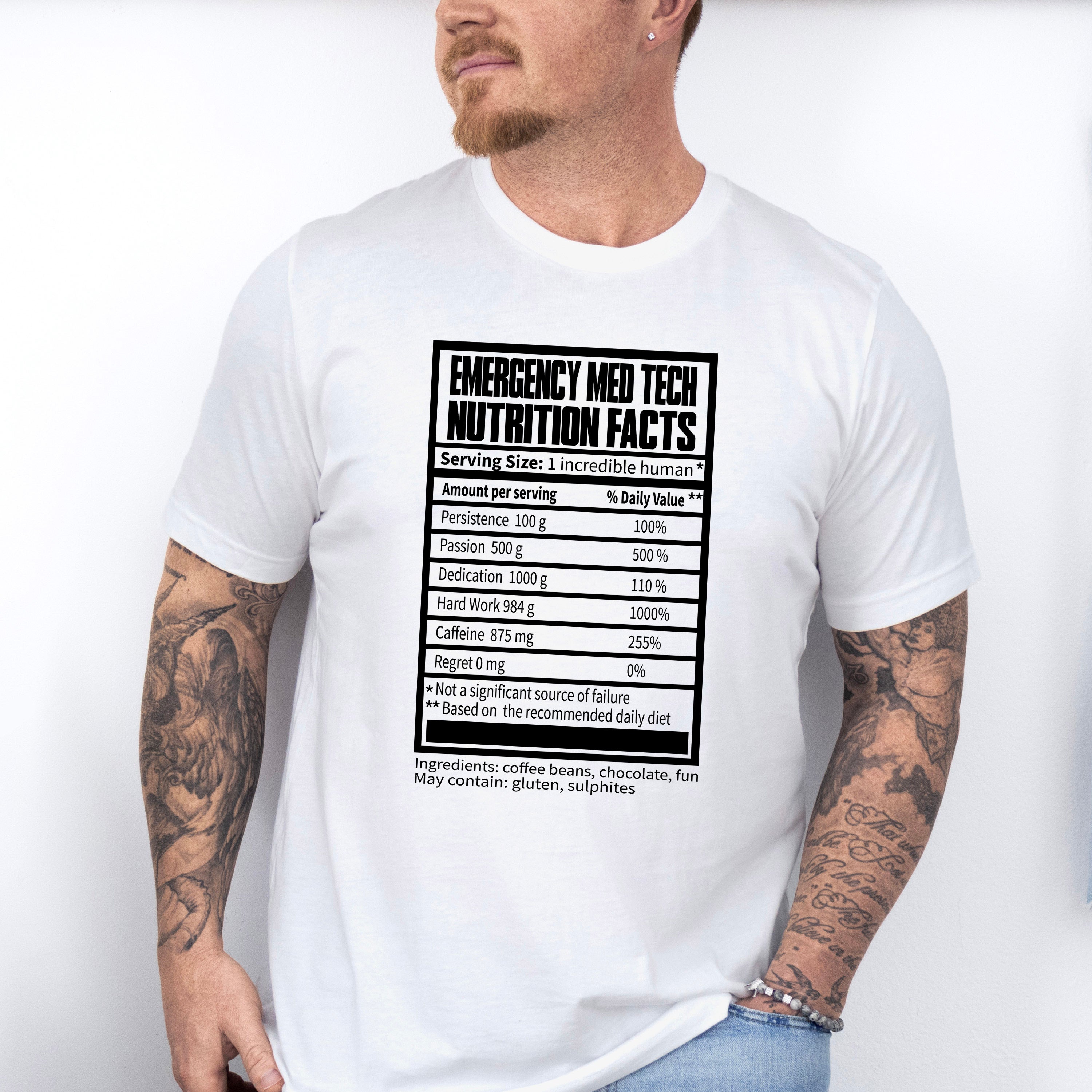 EMT Nutrition Facts - EMT Unisex Crewneck T-Shirt Sweatshirt Hoodie